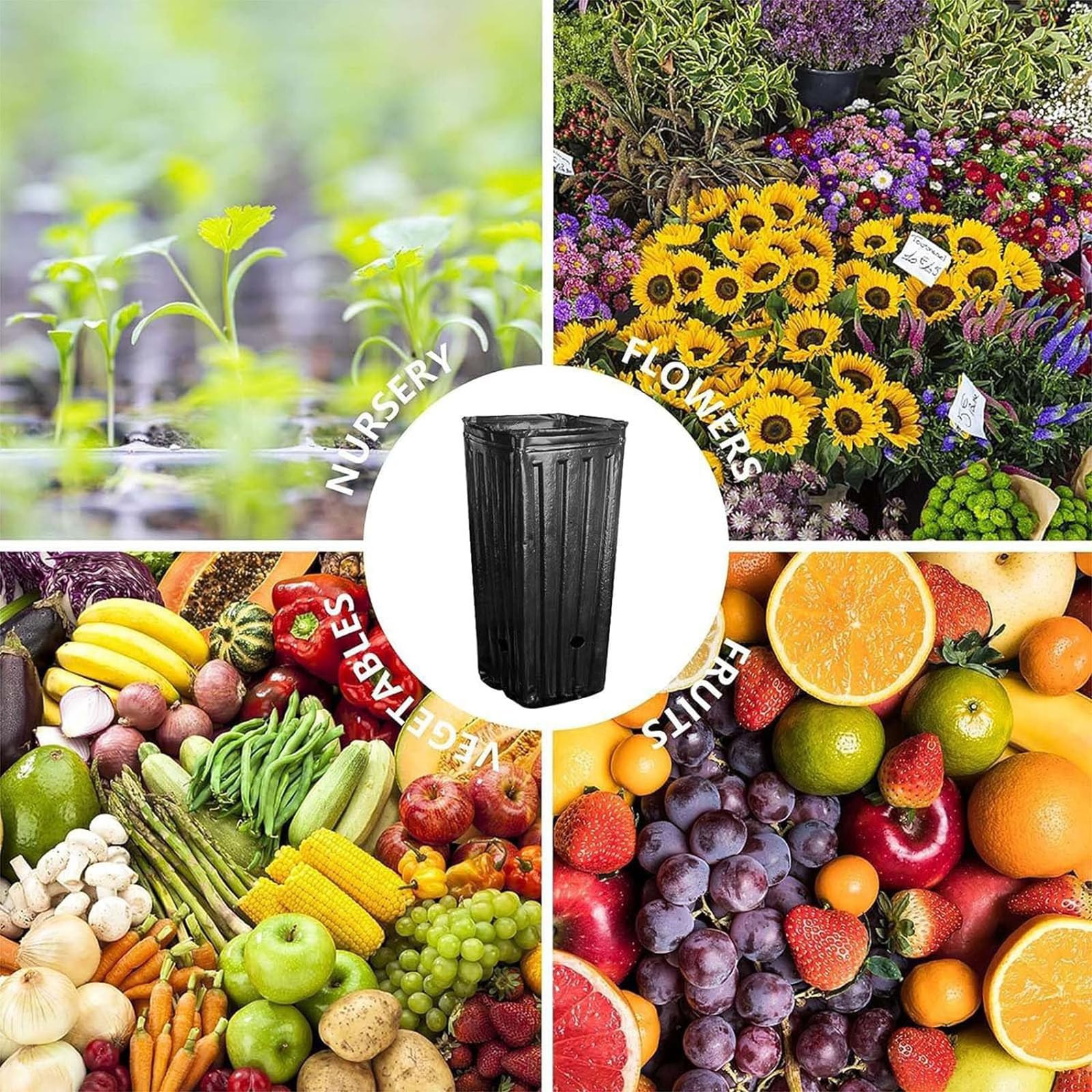 Macetas de plástico de 10 cm, macetas de plástico para plantas de vivero, macetas de semillero, macetas de inicio de semillas para verduras, flores, hierbas, esquejes suculentas
