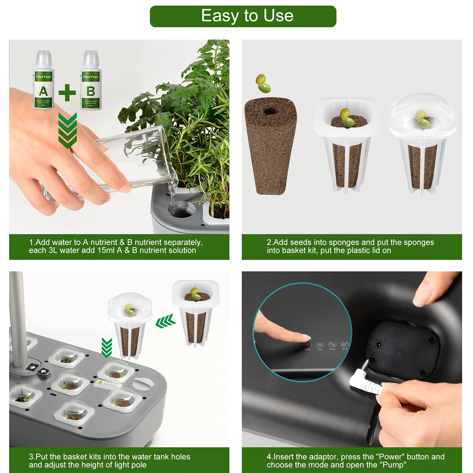 Buy Yoocaa Seed Pods Kit for Hydroponics Growing System, Seed Starter Pods with 24pcs Grow