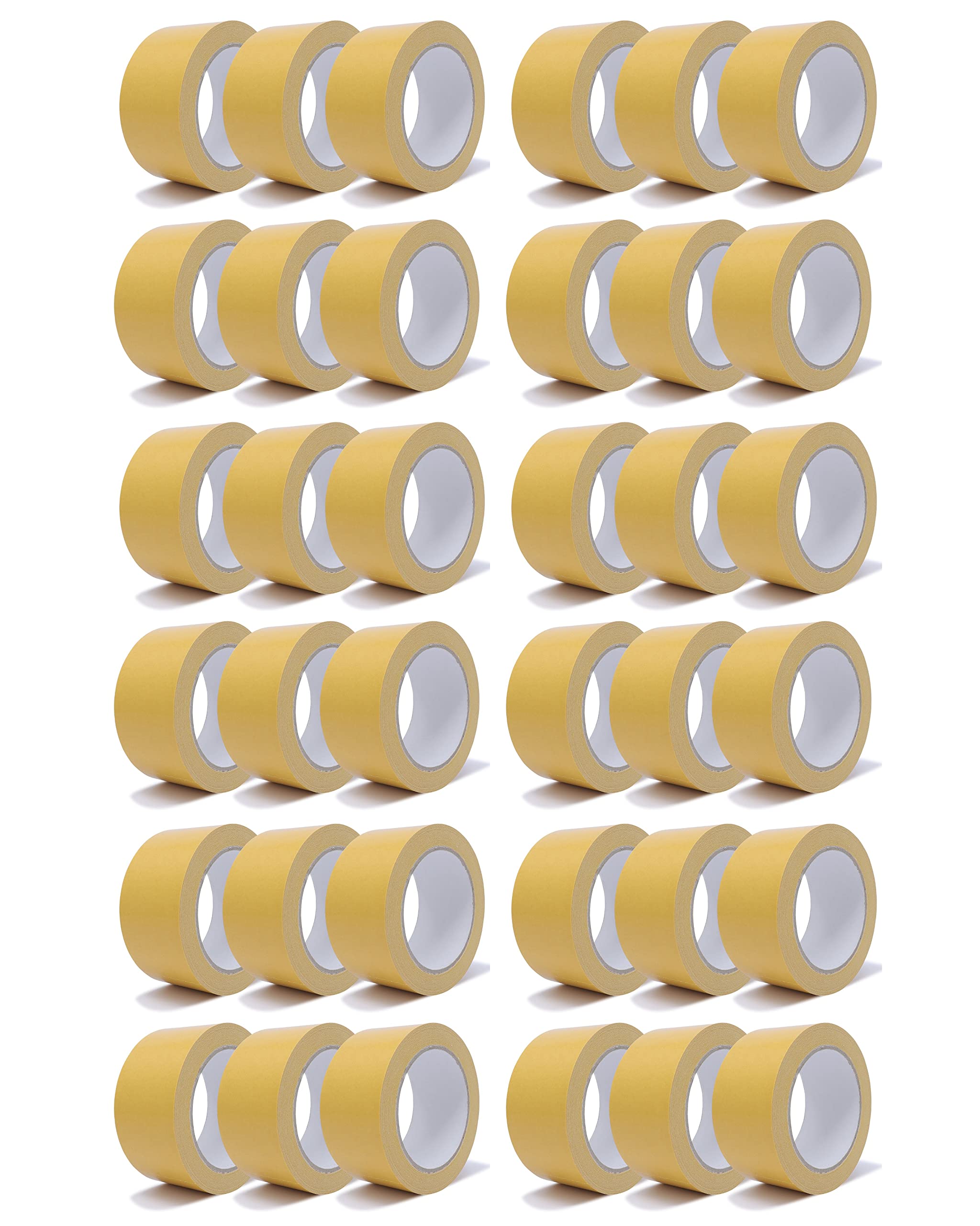 gws 36 Rollen Doppelseitiges Verlegeband, Stark klebendes Teppichband für Teppich & PVC-Böden, Profi-Qualität, je Rolle 25 m x 50 mm