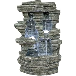 Piedra Interior Casa Zen Luz SCF 150 Gran Cañón - Fontana, Piedra, Color: Gris, 19 x 16 x 28 cm