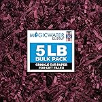 MagicWater Supply Crinkle Cut Paper Shred Filler-1LB Burgandy - Decorative & Protective Packaging for Bridesmaid Gifts & Bridesmaid Proposal Gifts Holiday Stuffers Birthdays Wedding & Anniversaries