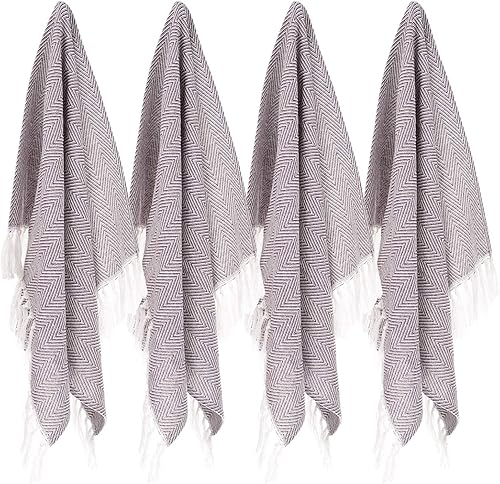 Lifaith Juego de 4 toallas de 100 % algodón para el gimnasio de los invitados, para la cocina, la cocina, la cocina, el paño para el plato (morado) disponible en Yaxa Peru