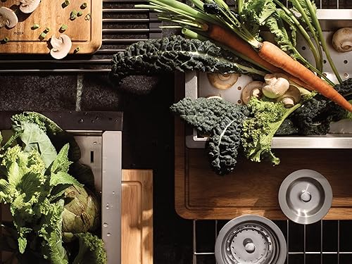 Miniatura 10 de Moen Luxe Chef GS181012BUX - Fregadero con estación de trabajo de acero inoxidable de calibre 18 de 33 x 22 pulgadas, incluye tabla de cortar,