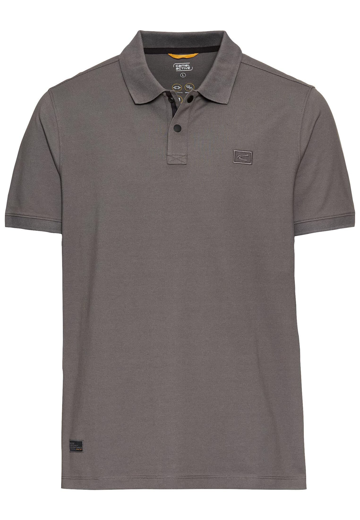 camel active Men's 409920-5p01 Polo Shirt, Gray, XL