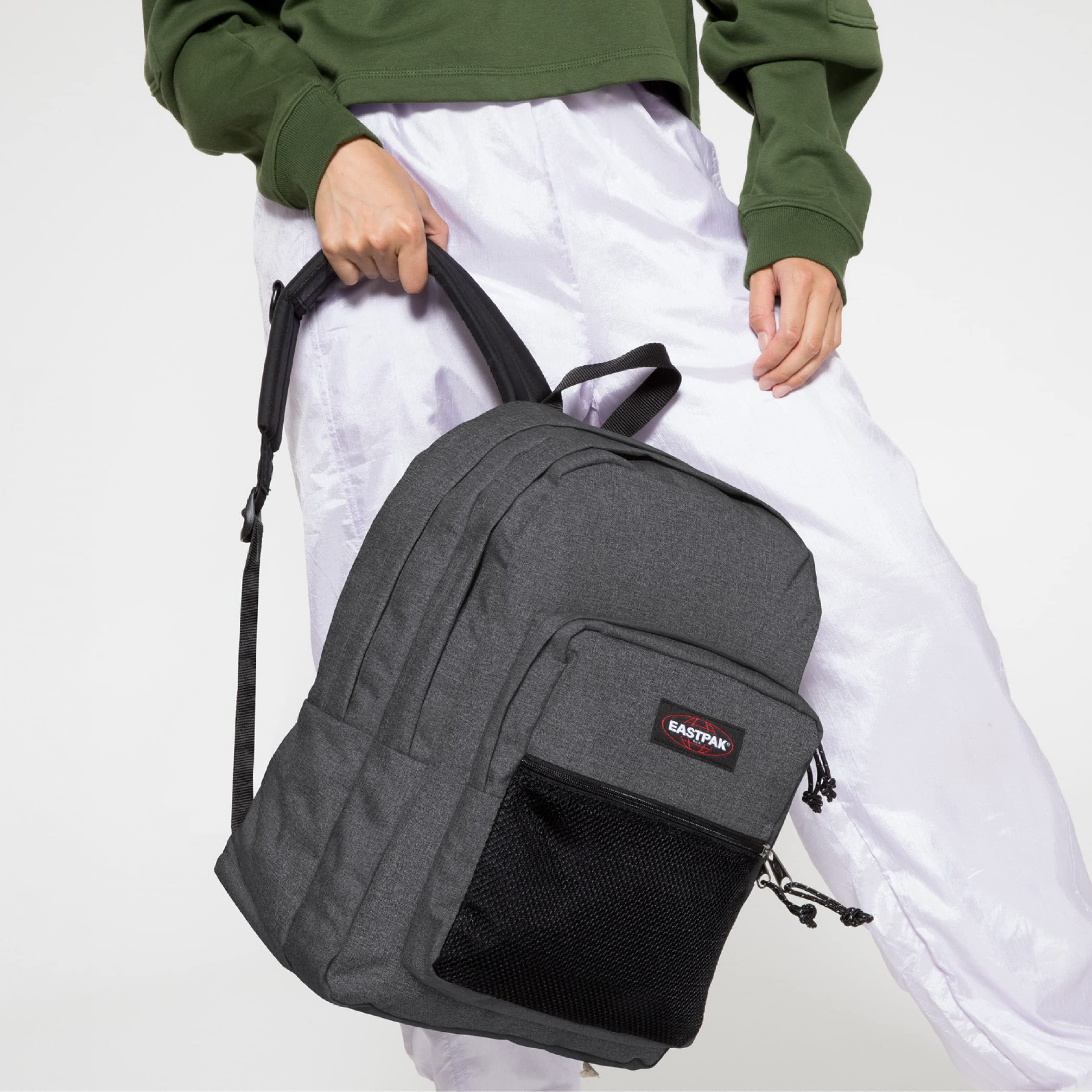EASTPAK SAC DOS PINNACLE 38L BLACK DENIM & Double Benchmark Trousse, 21 cm, Black Denim (Noir)
