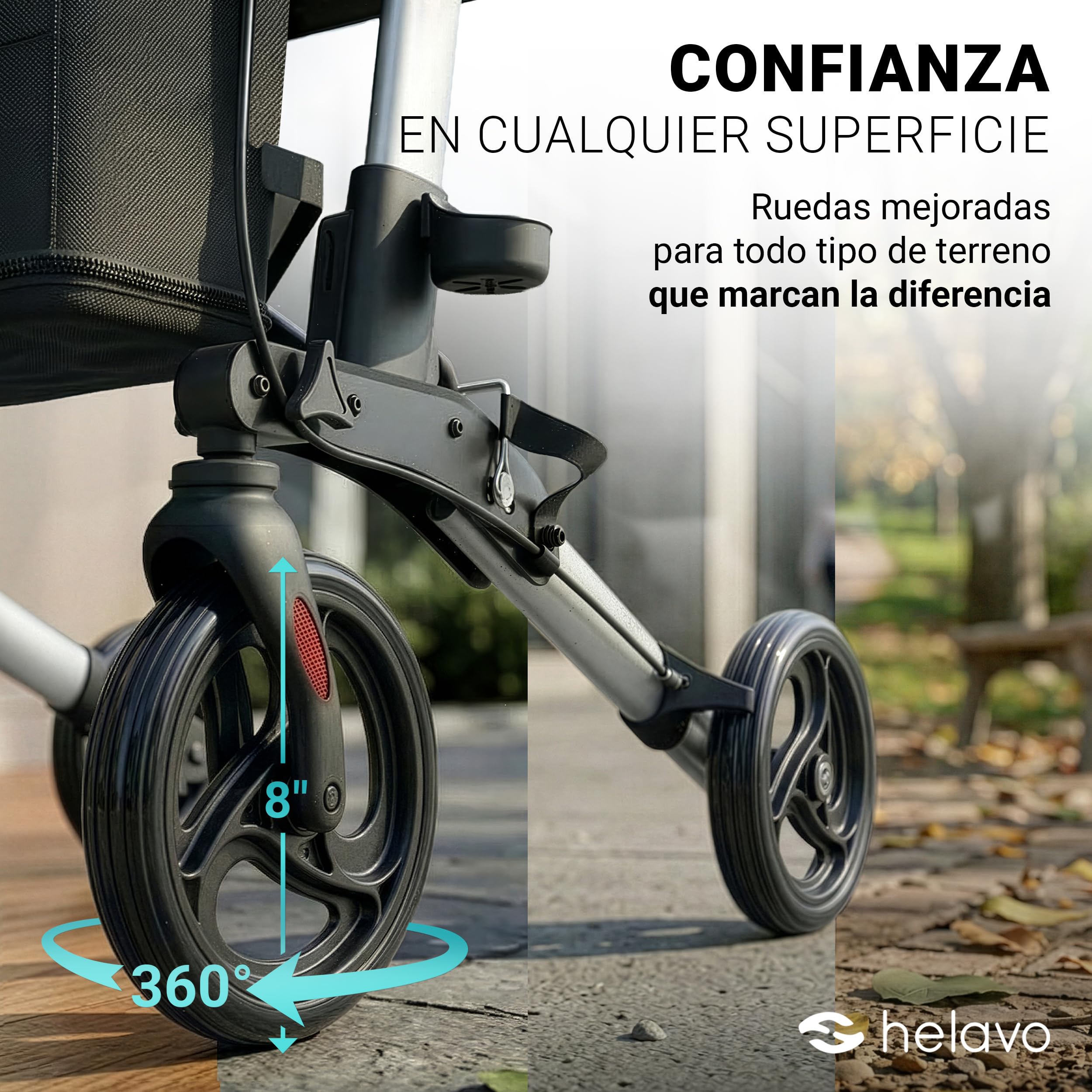 Helavo andador para ancianos - Caminadores de aluminio plegables para mayores