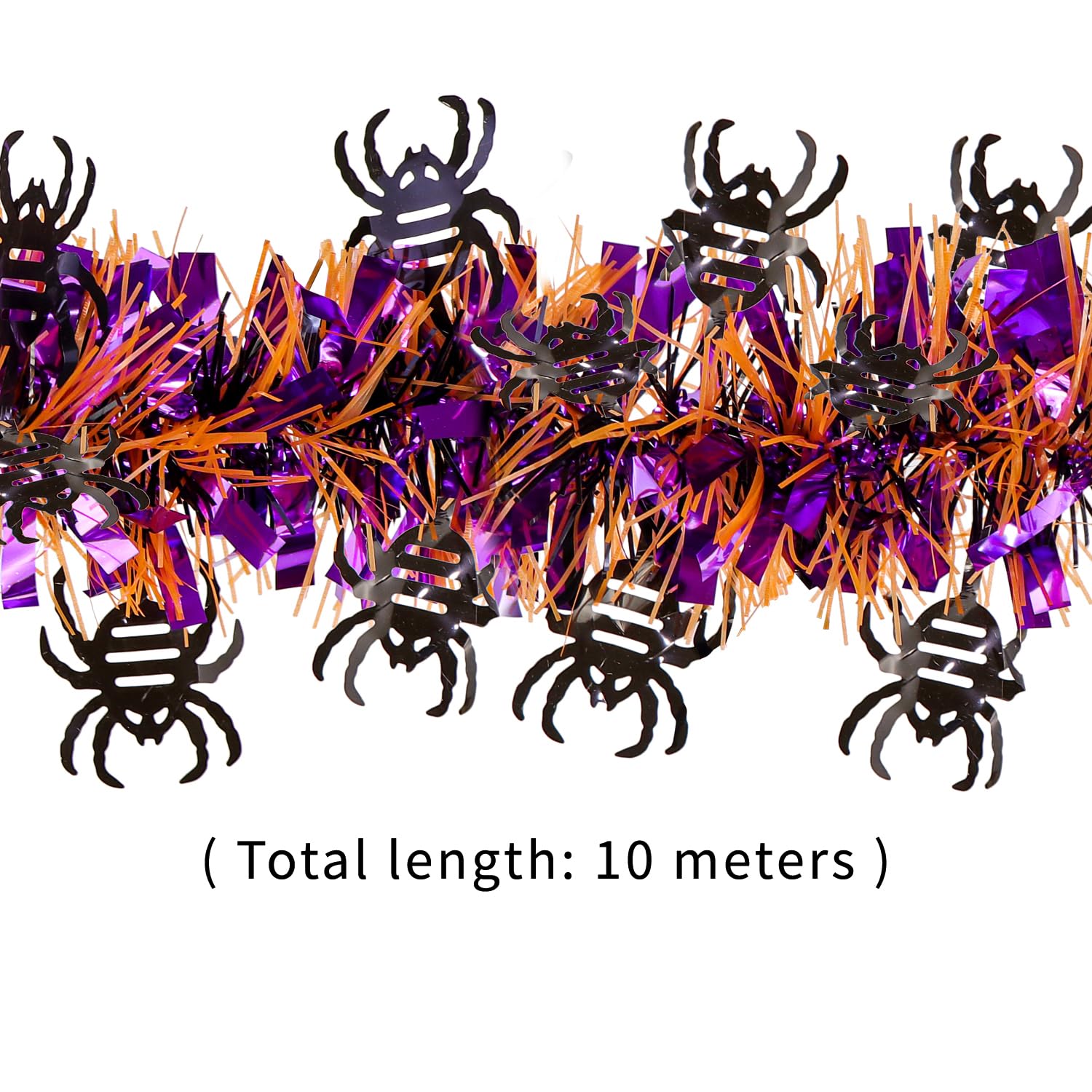 Halloween Spiders Tinsel Garland - Image 2