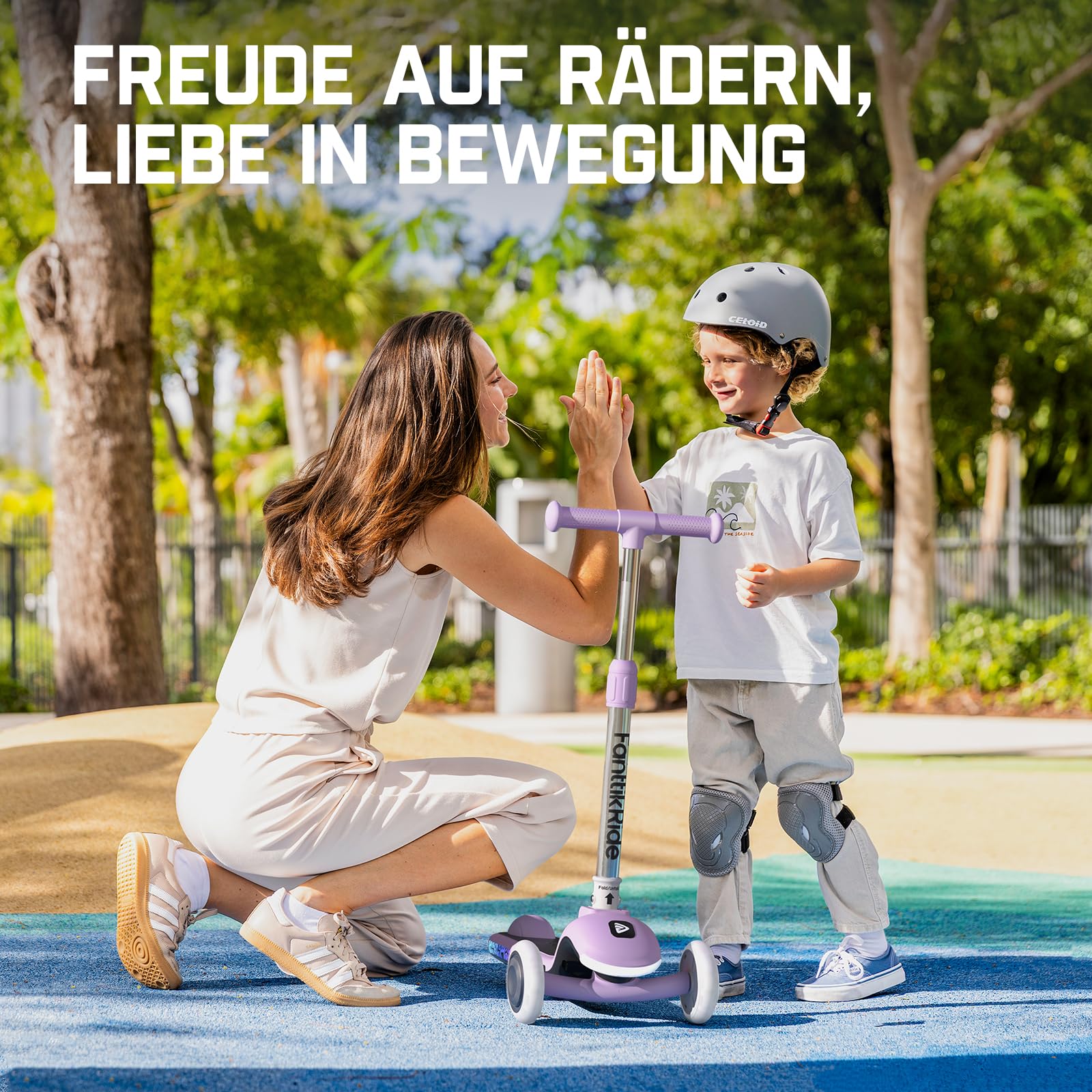 FanttikRide K9 Pro Elektroroller für Kinder 3-6 Jahren, Höhenverstellbar für Fahrer von 1,0-1,4 M, 50 KG, bis 40 Min Fahrzeit, 6 KM Reichweite, KI & 2 Maximalgeschwindigkeiten 6/10 Km/h