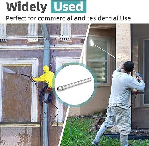 Miniatura 2 de Boquilla química de largo alcance compatible con protector de escalera, puntas de boquilla de lavado a presión para 1000 a 6000, uso comercial y