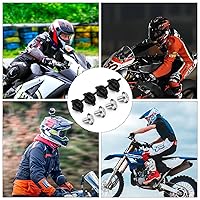 Vista 4 de 8 tornillos para casco de motocicleta, accesorios para casco de motocicleta (negro, plateado)