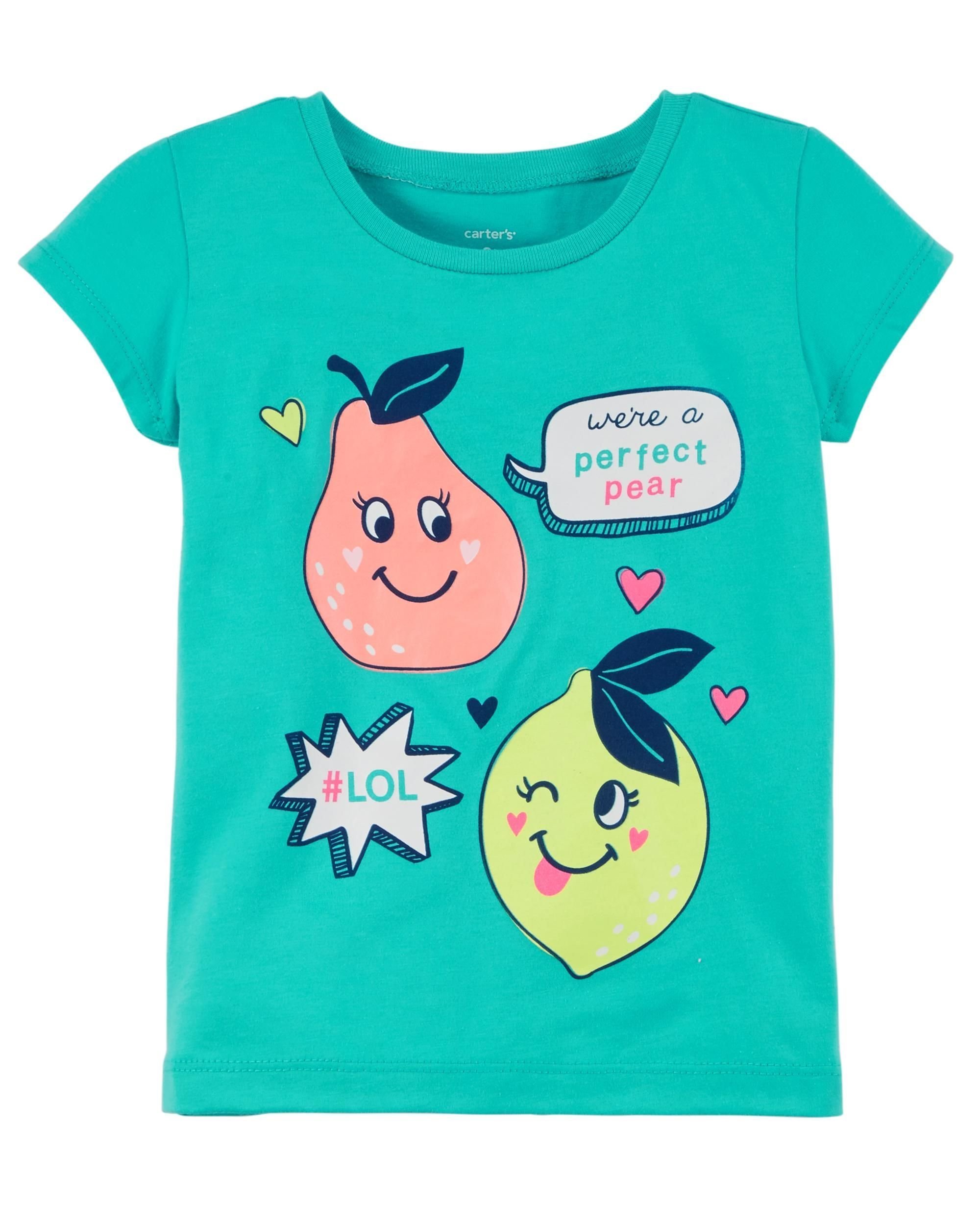 Carter's Baby Girls Perfect Pear Jersey Tee t-shirt manches courtes bébé fille vêtement coton - 2
