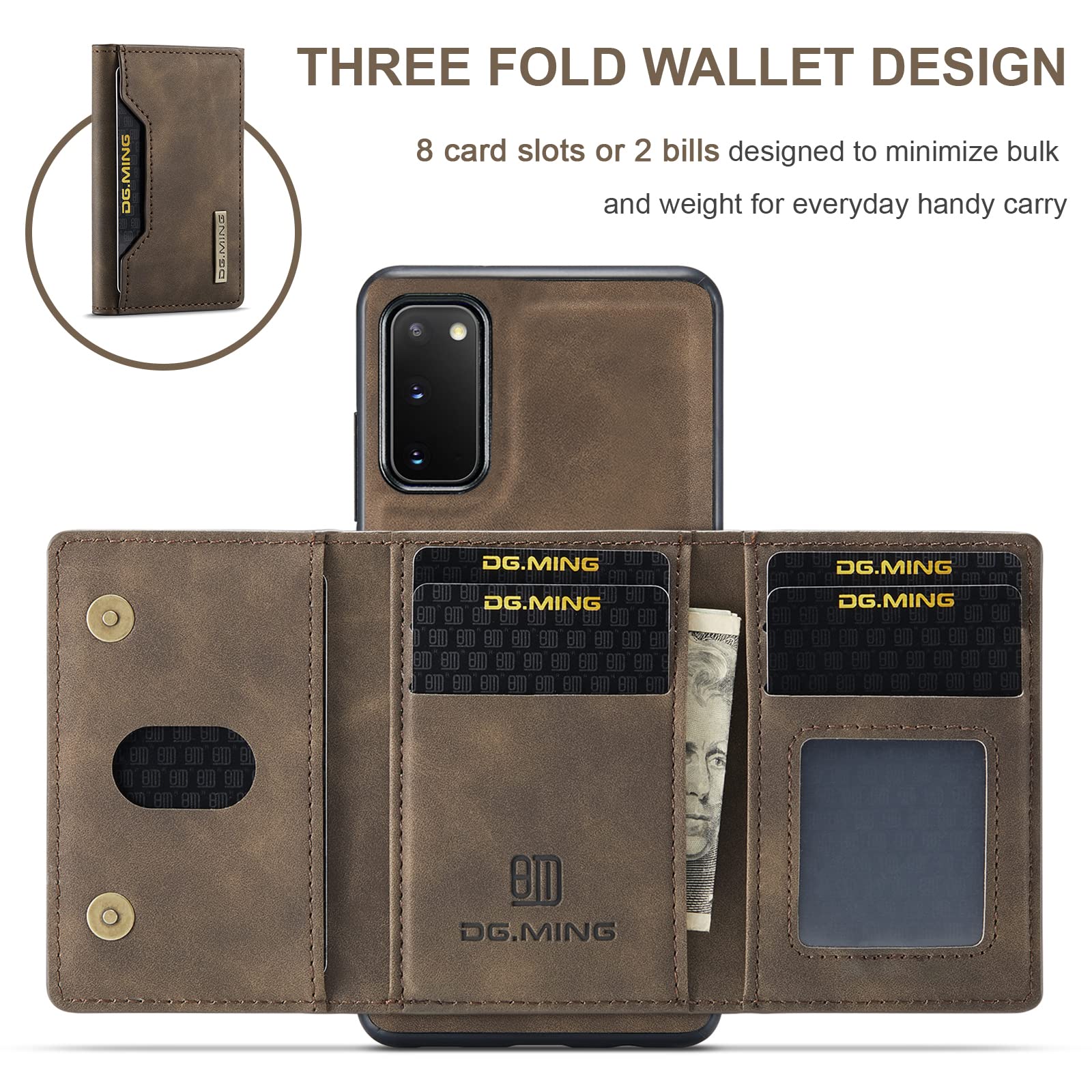UDBKKDX 2 in 1 Detachable Wallet & Phone Case For Google Pixel 8 Pro - Image 4