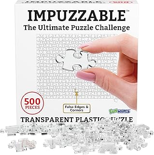 Sponsored Ad - ImPuzzable Insanely Impossible Clear Jigsaw: 100, 200, or 500 Piece - Clearly The Hardest, Most Difficult f...