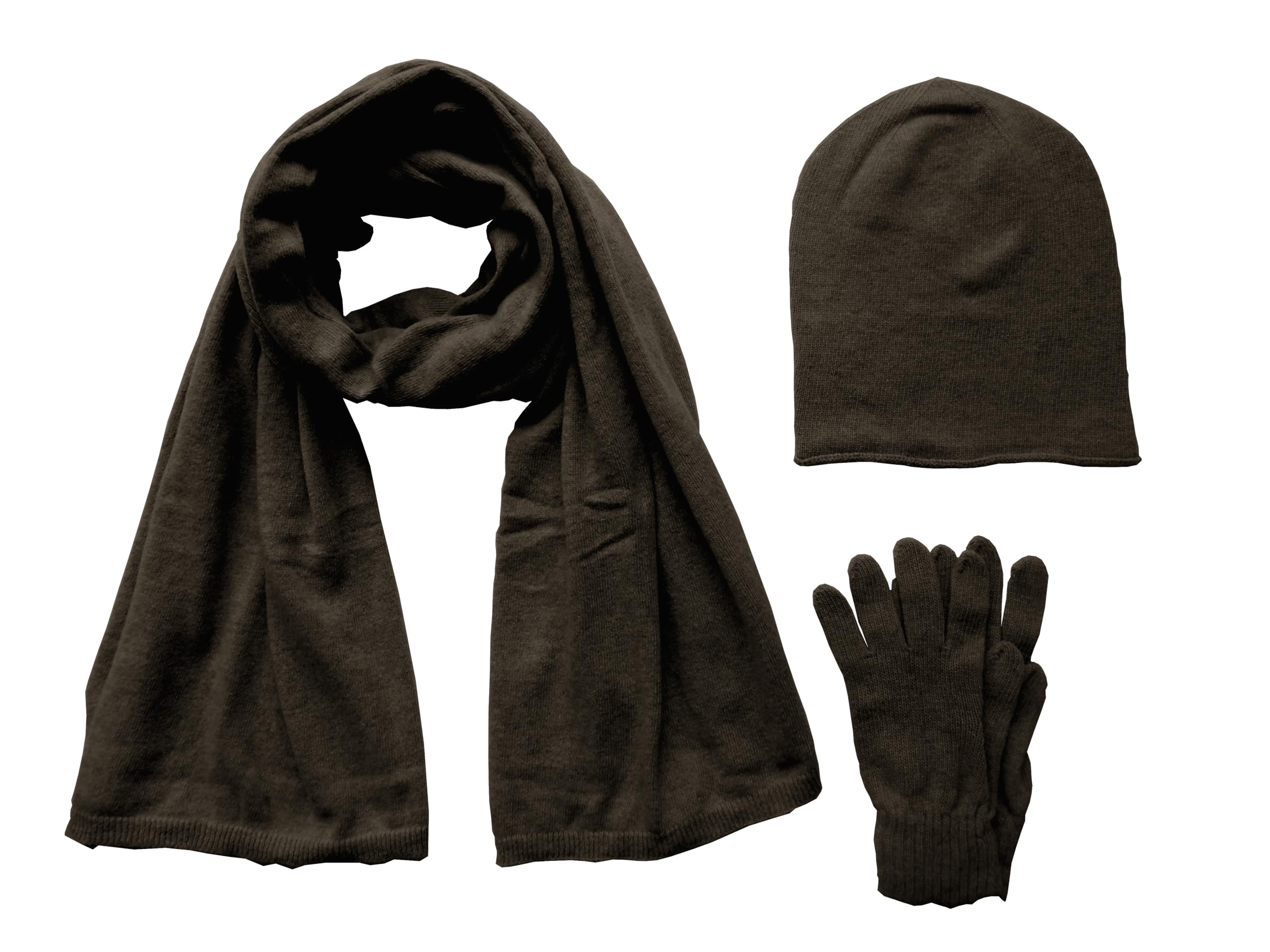 Mississhop Czapka z dzianiny kaszmir beanie czapka Slouch/XXL szal/rękawiczki wełna kaszmir