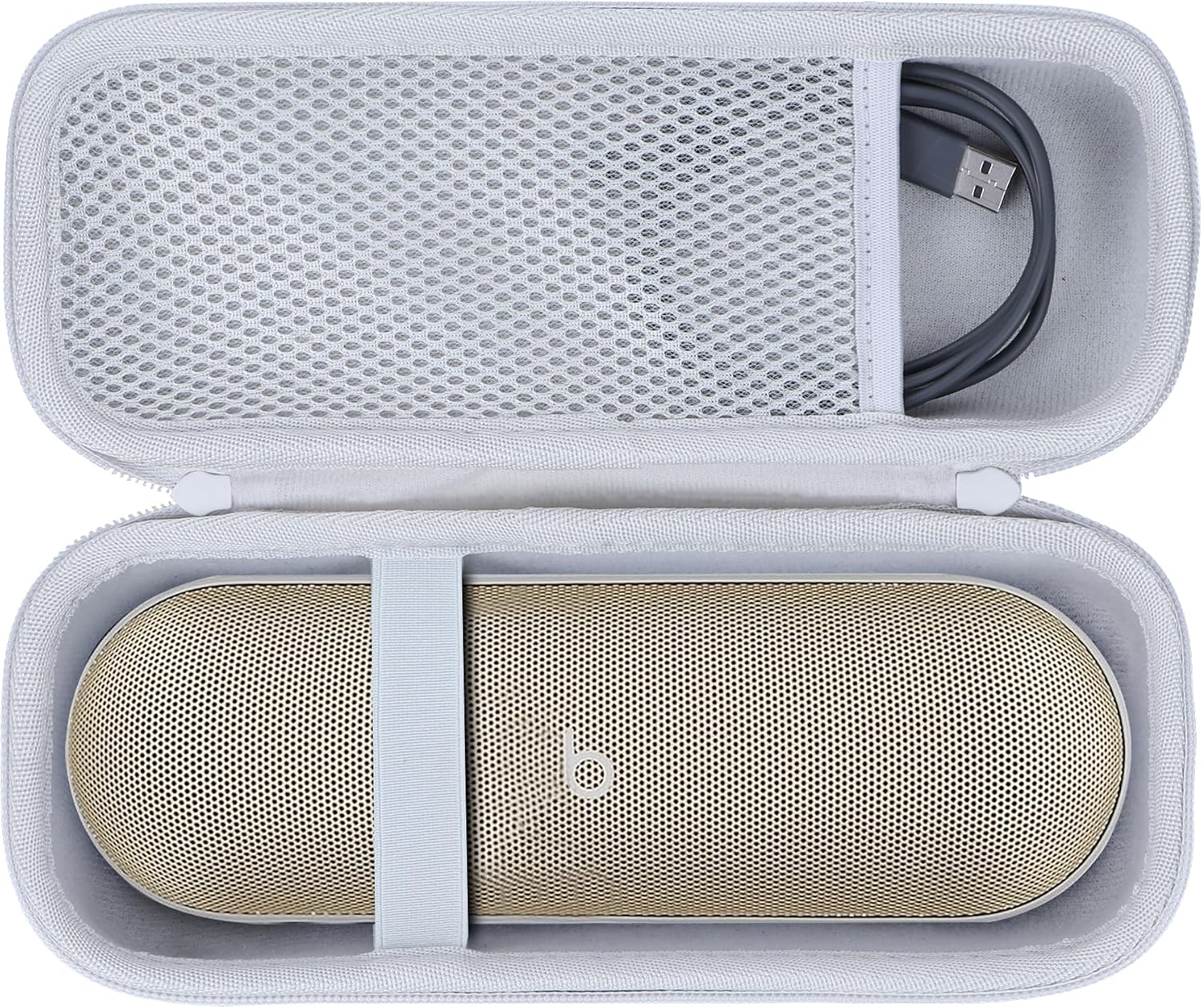 Lebakort Storage Case Compatible with Beats Pill - Speaker (Silver Gray Case)