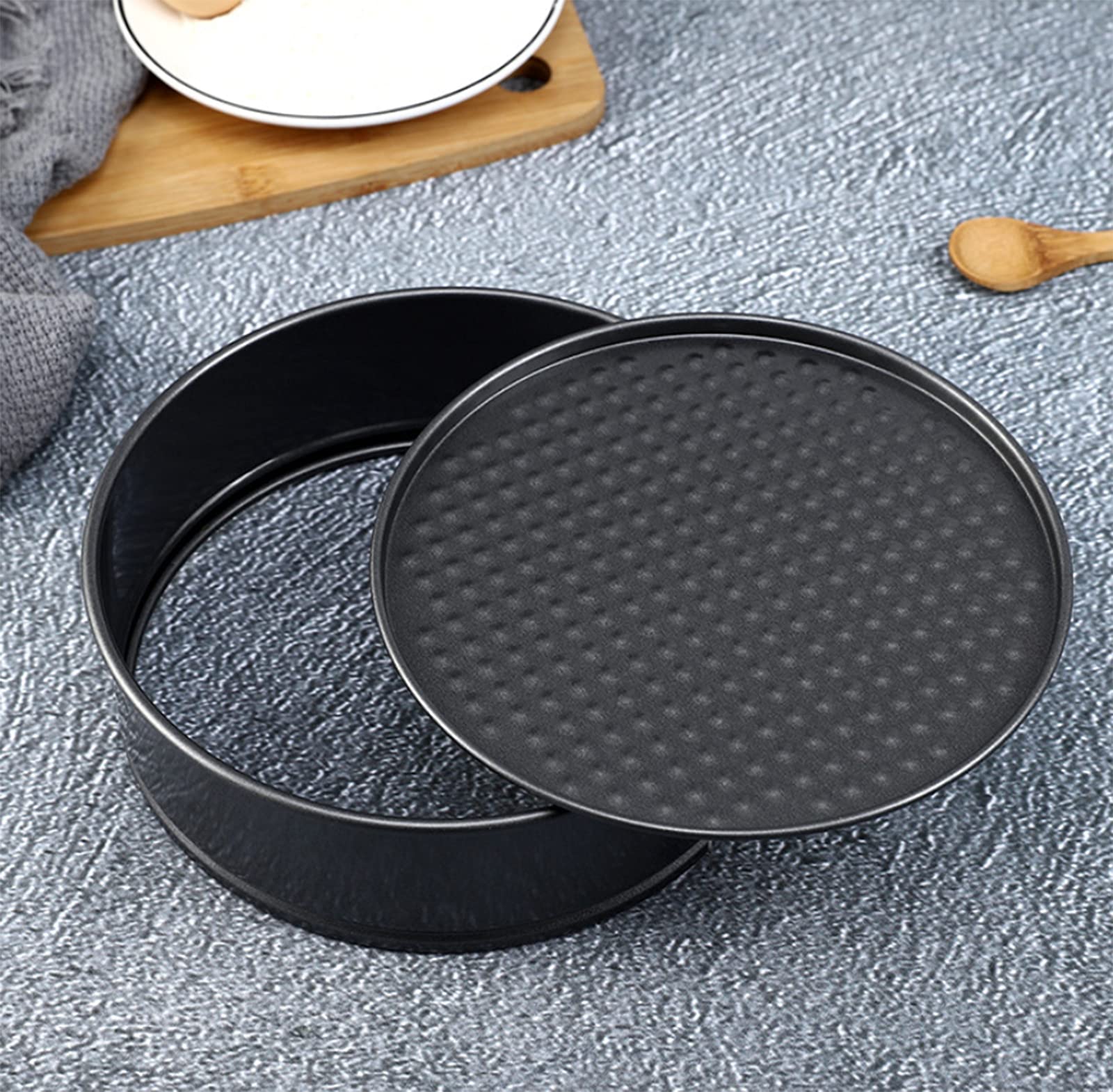 Springform-Set, 24 cm Mini-Kuchenform, runde Käsekuchenform, antihaftbeschichtet und auslaufsicher, geeignet für Mini-Käsekuchen, Pizza und Quiche，26cm