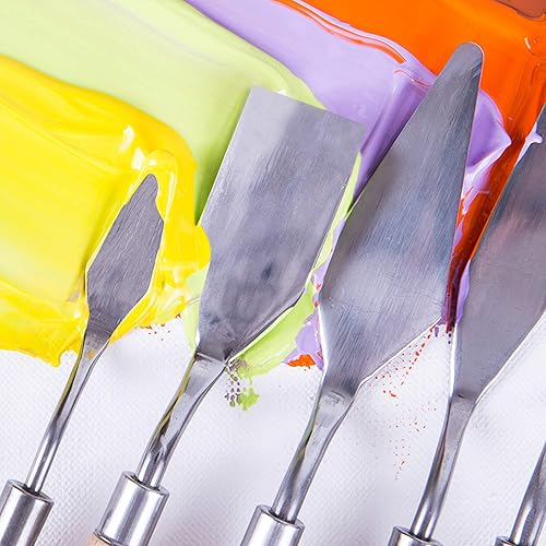 Miniatura 9 de CONDA - Conjunto de paletas, herramientas de pintura y cuchillos de metal con mango de madera