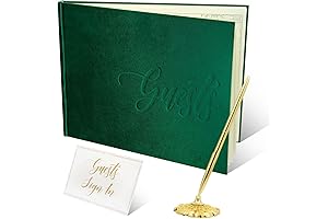 Elegant Gothic Velvet Wedding Guest Book Set with Pen