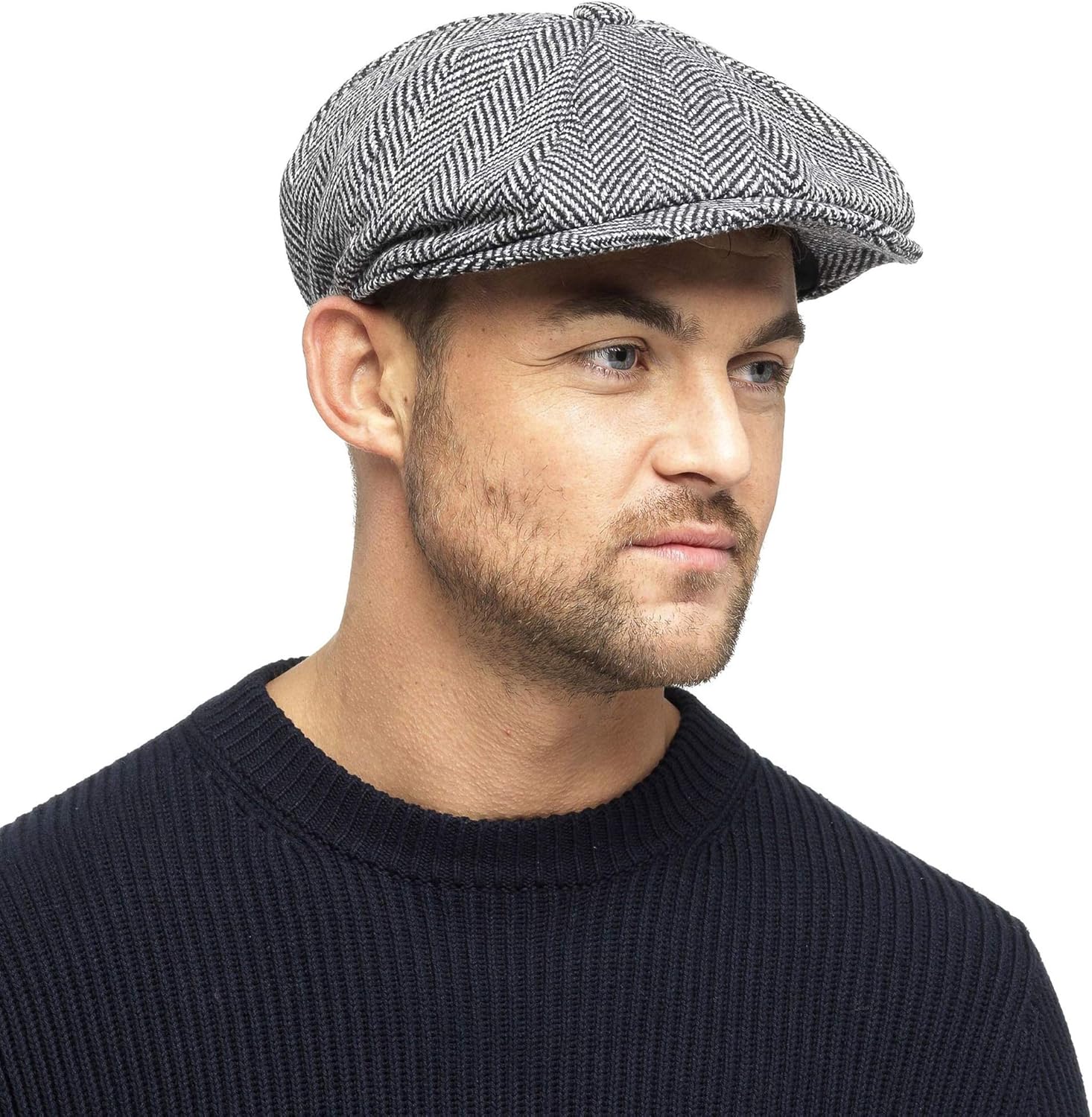 Boys black newsboy hat Clearance