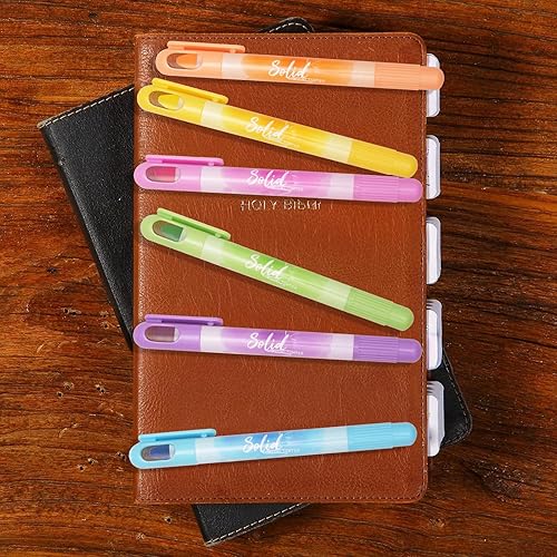Miniatura 7 de EooUooIP Resaltador de gel sin sangrado, resaltadores de la Biblia, bonitos marcadores bíblicos para estudio, diario, suministros escolares y
