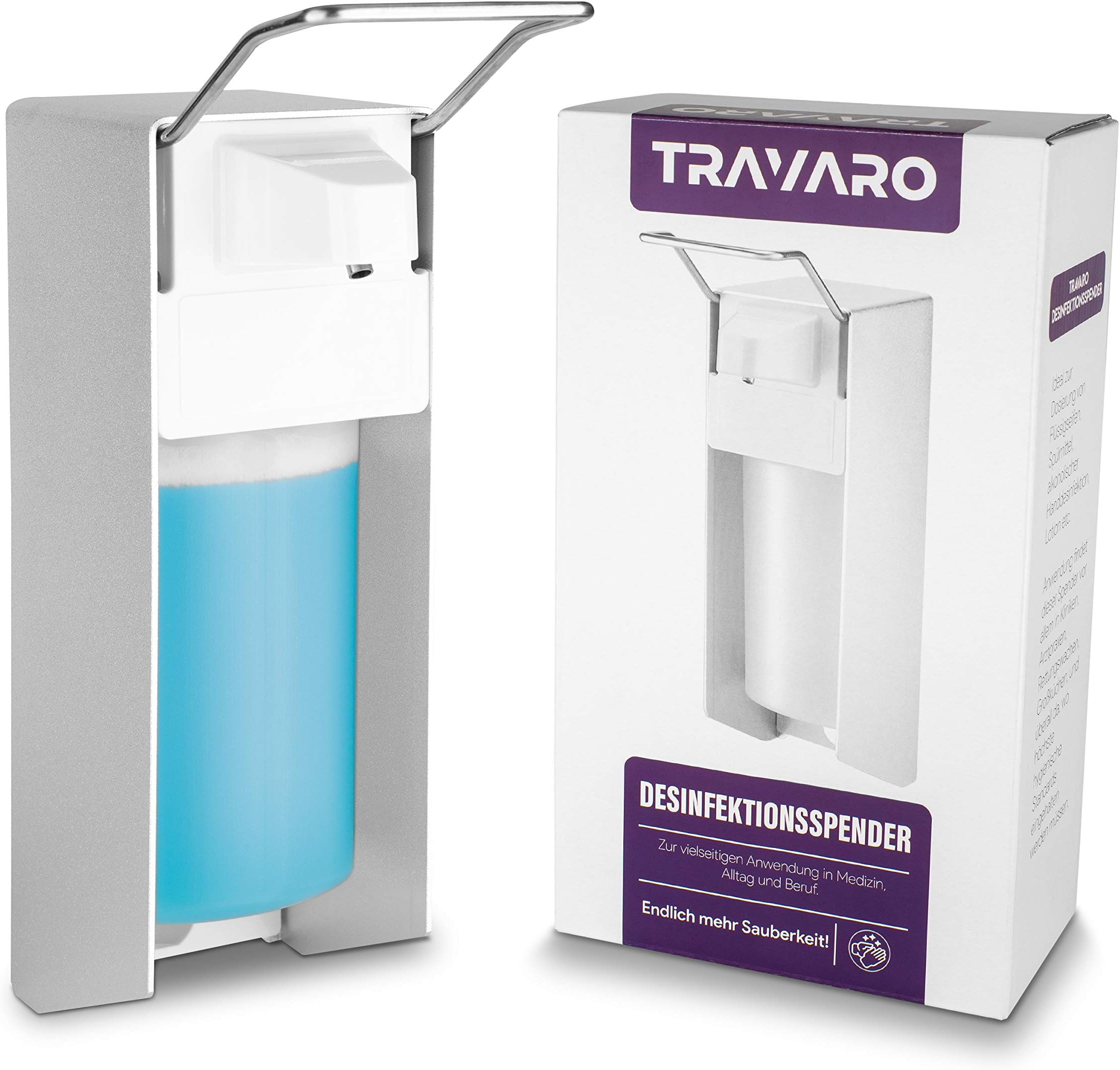 MTRUEDisinfectant Dispenser, 500 ml, Wall Mount Including Empty Bottle