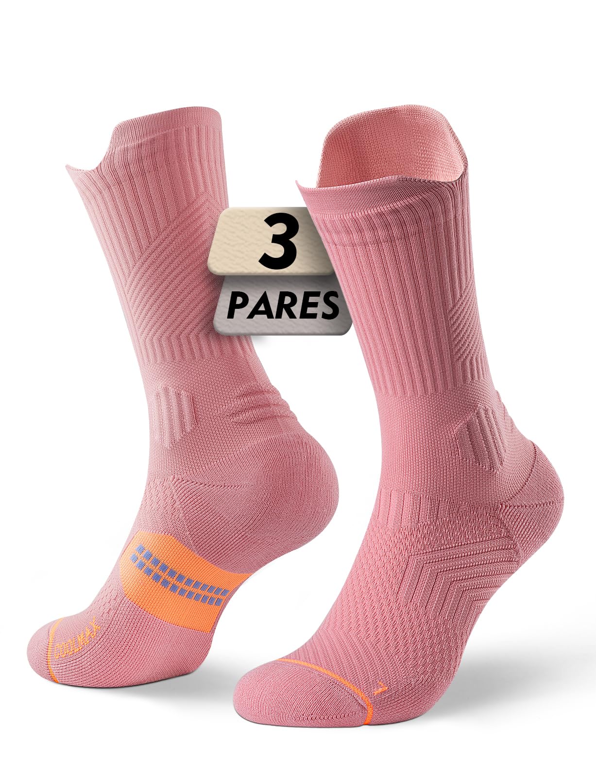 Womens Coolmax Bamboo Viscose Compression Running Crew Socks, Moisture-Wicking Anti-Blister Boot Athletic Hiking-image-42