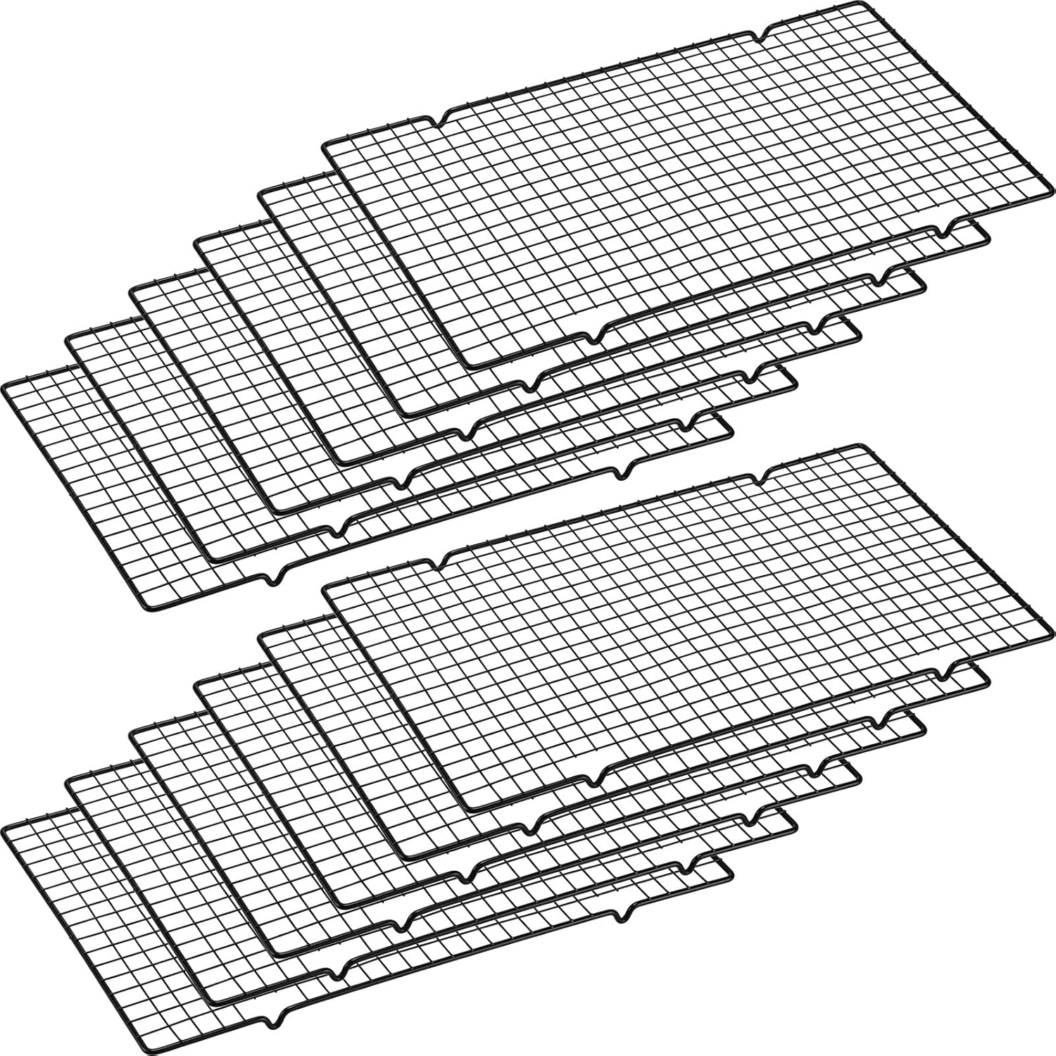 Harloon 12 Pack 16 x 9.8 Inches Nonstick Cooling Racks for Baking, Grid Wire Cookie