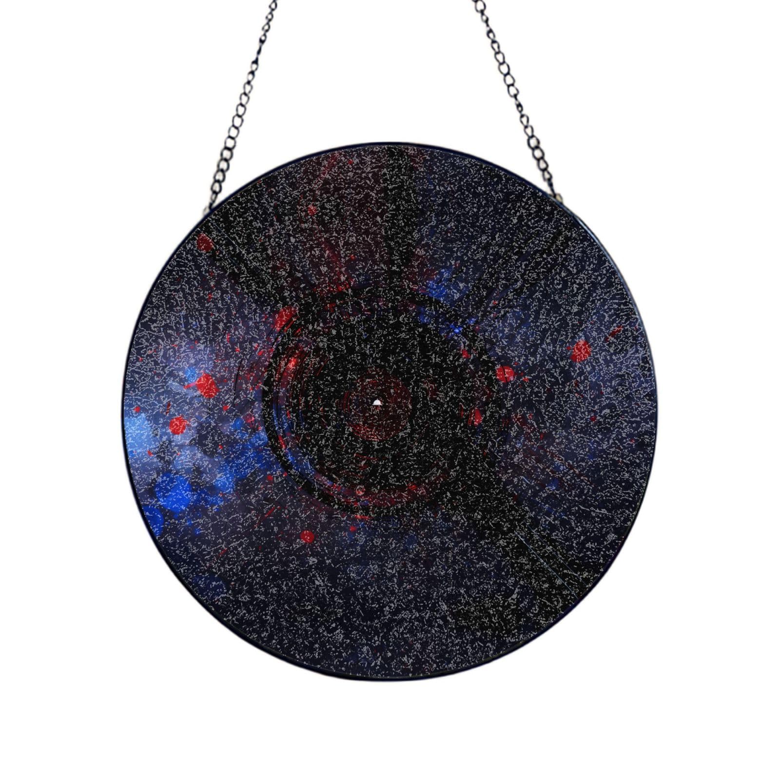 Phayah Black Hole Print Stained Glass Window Hanging Sun Catchers Decoration Mother'S Day Birthday Gifts For Home Garden Porch 8in（20cm）