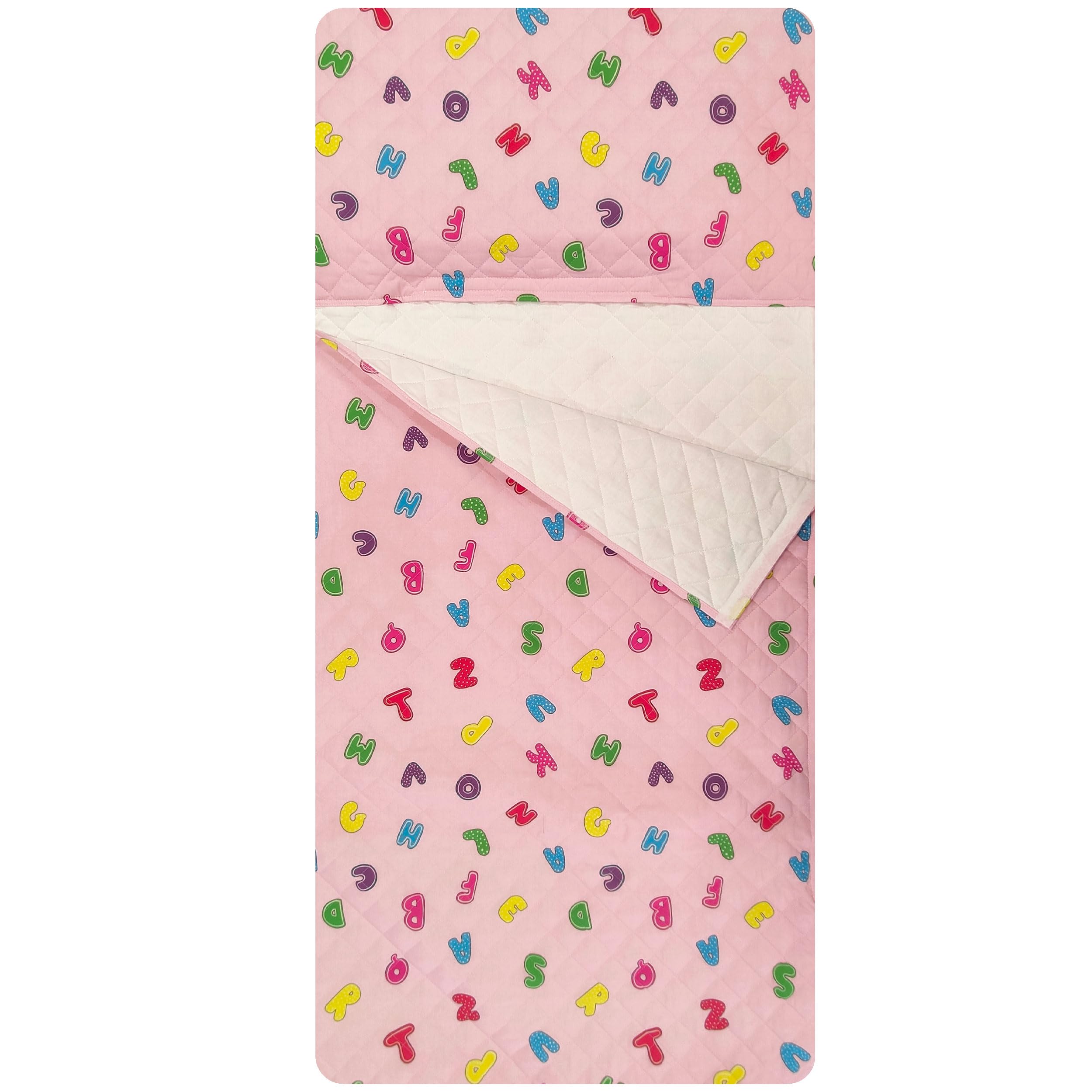 Panini Tessuti Gigoteuse garçon et Fille pour 2 à 6 Ans - Tissu matelassé 100% Coton - Made in Italy (Gigoteuse Lettres Roses)