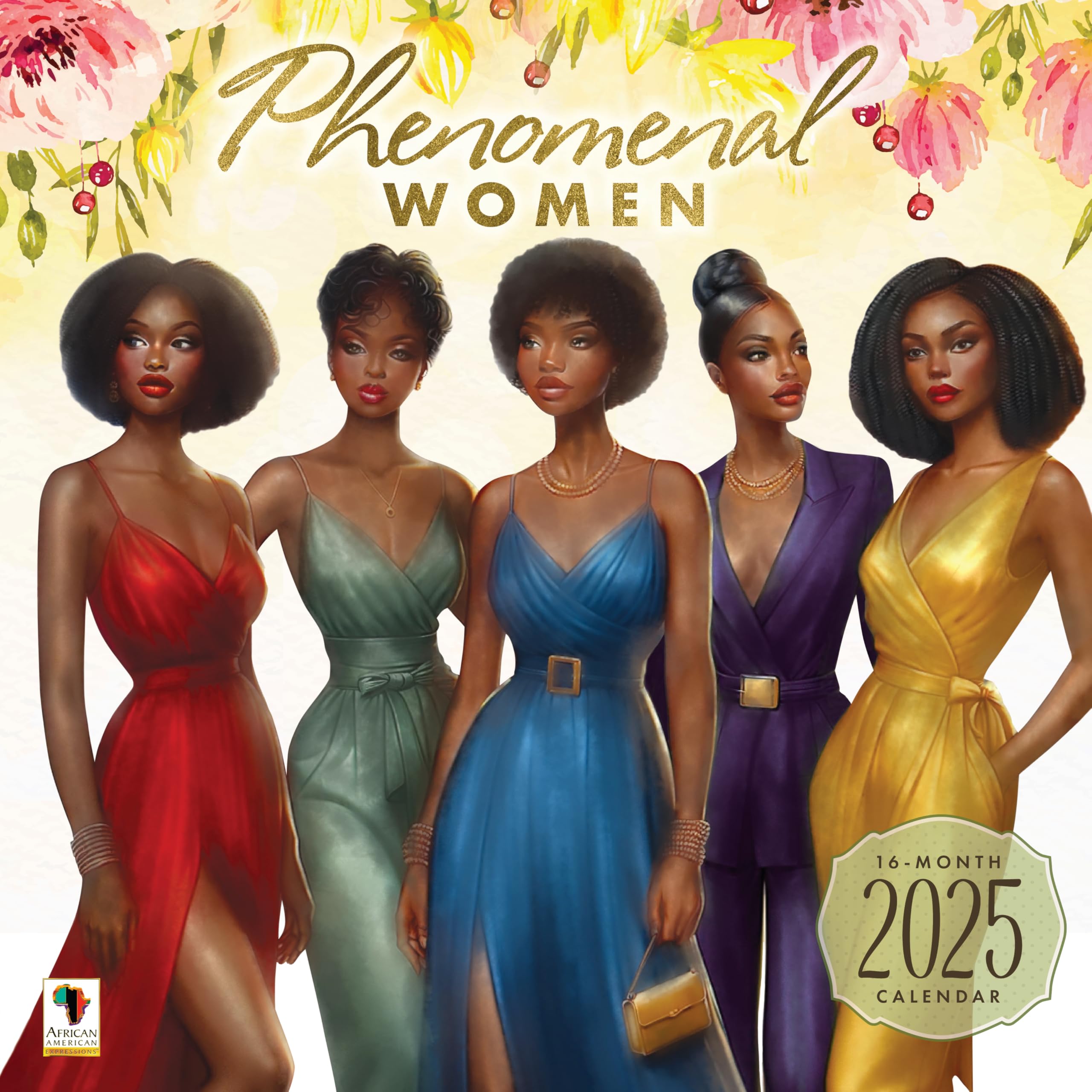 African American Expressions 2025 Wall Calendars - Monthly Calendars Celebrating Black Culture & History - 12x12 Hanging Calendar - 16 Months - Phenomenal Women Calendar