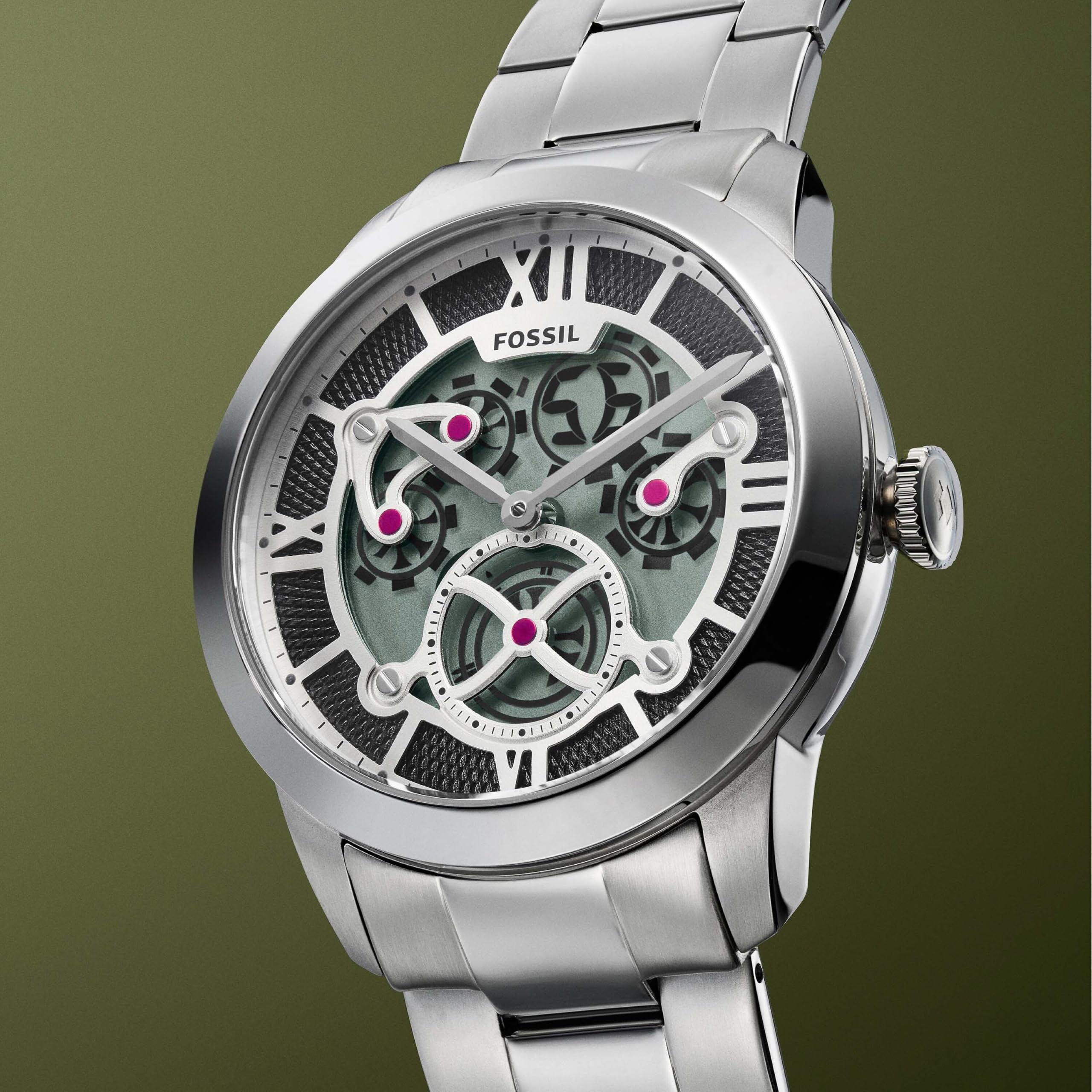 Fossil Townsman Uomo Orologio in acciaio inossidabile color argento 42MM, FS6192