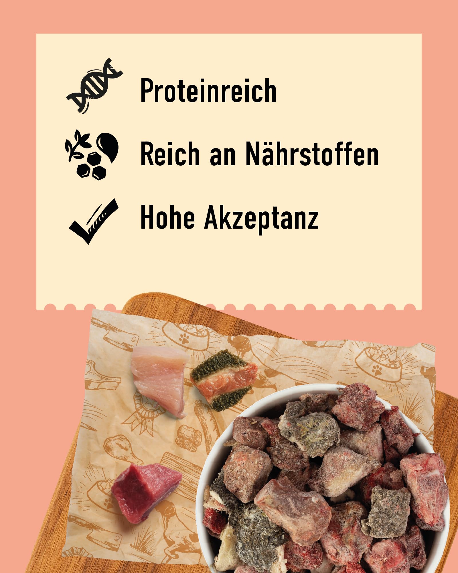 DIBO Ideal-Mix, 10 x 2.000g-Beutel, Tiefkühlfutter, gesunde, natürliche Ernährung für Hunde, Hundefutter, Barf, B.A.R.F.