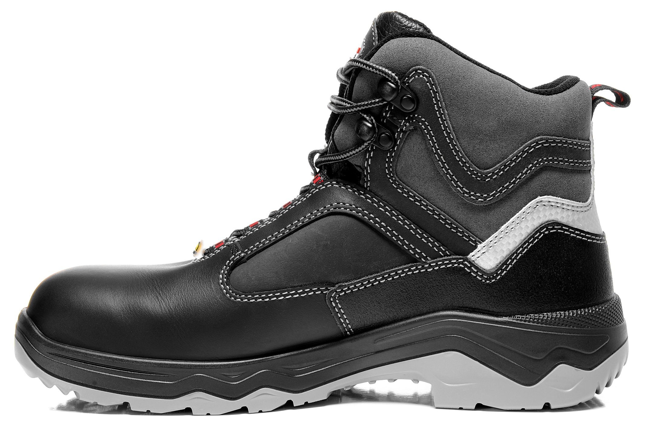 ELTEN Zapatos de seguridad LEX ESD S3, caballero, cuero/textil, puntera de acero, ligero, clásico, negro, tamaño: 51