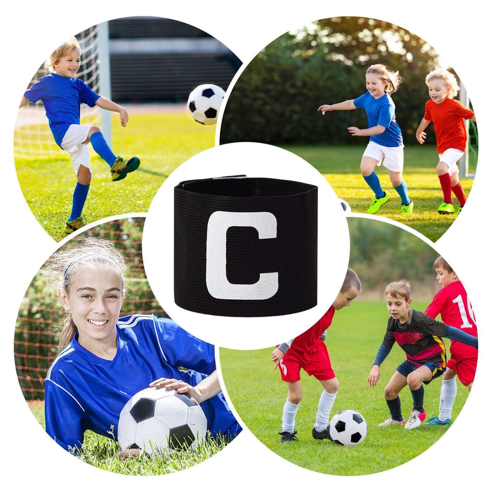 La Fascia da Capitano per il Calcio | Traspirante Elasticizzata Regolabile | Fasce Da Capitano Destinate A Giovani Calciatori,per Giocatori Outdoor Calcio Pallavolo Basket, Allenamento di