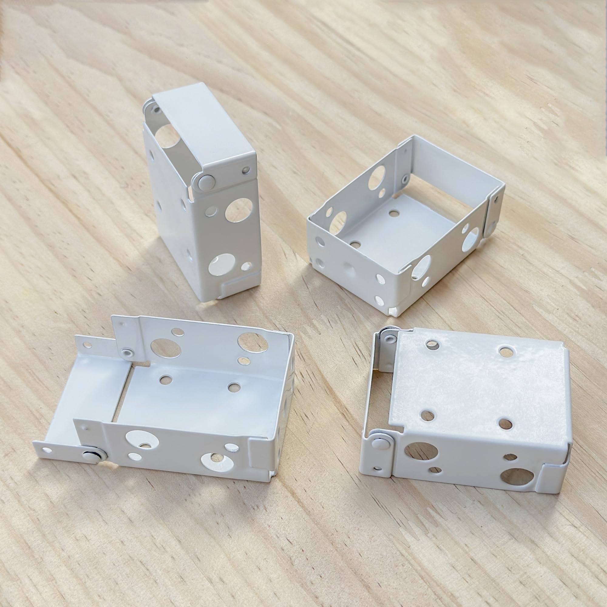 4 PCS Venetian Blind Fittings Brackets Box Mounting Brackets, White - Image 3