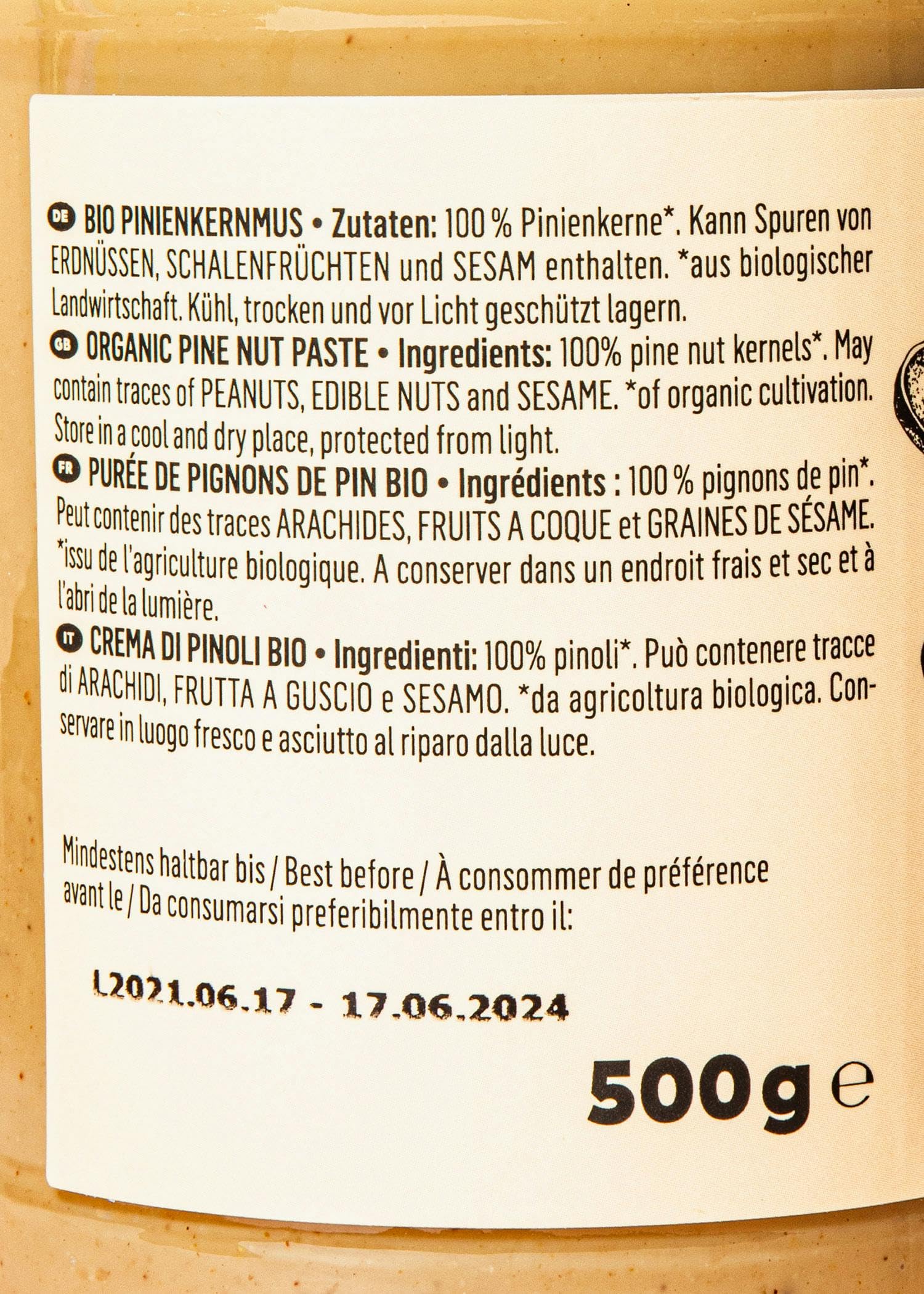 KoRo - Purée de pignons de pin bio 500 g
