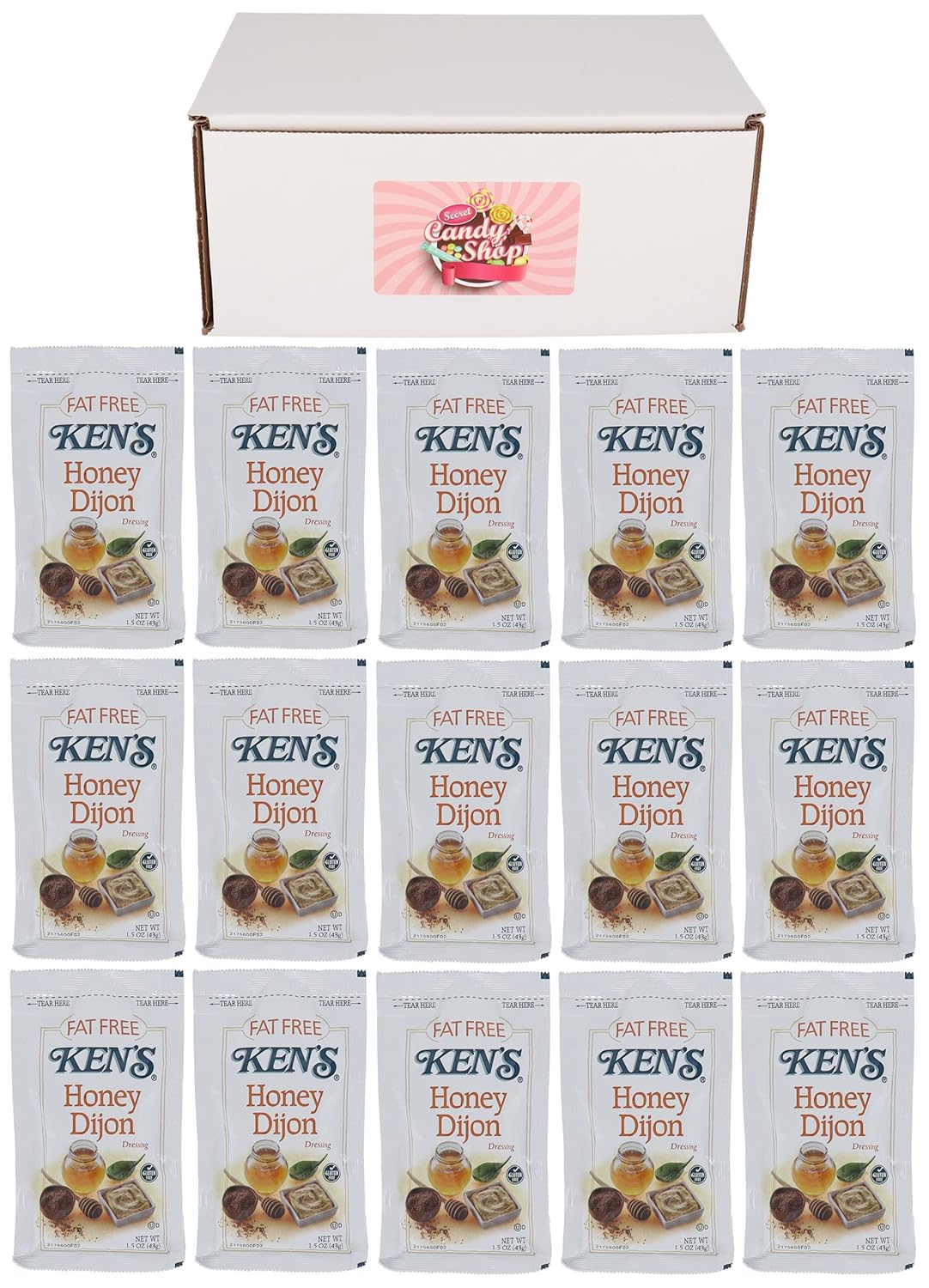 Ken's Steakhouse Salad Dressing Packets (Pack of 15) (Fat Free Honey Dijon
