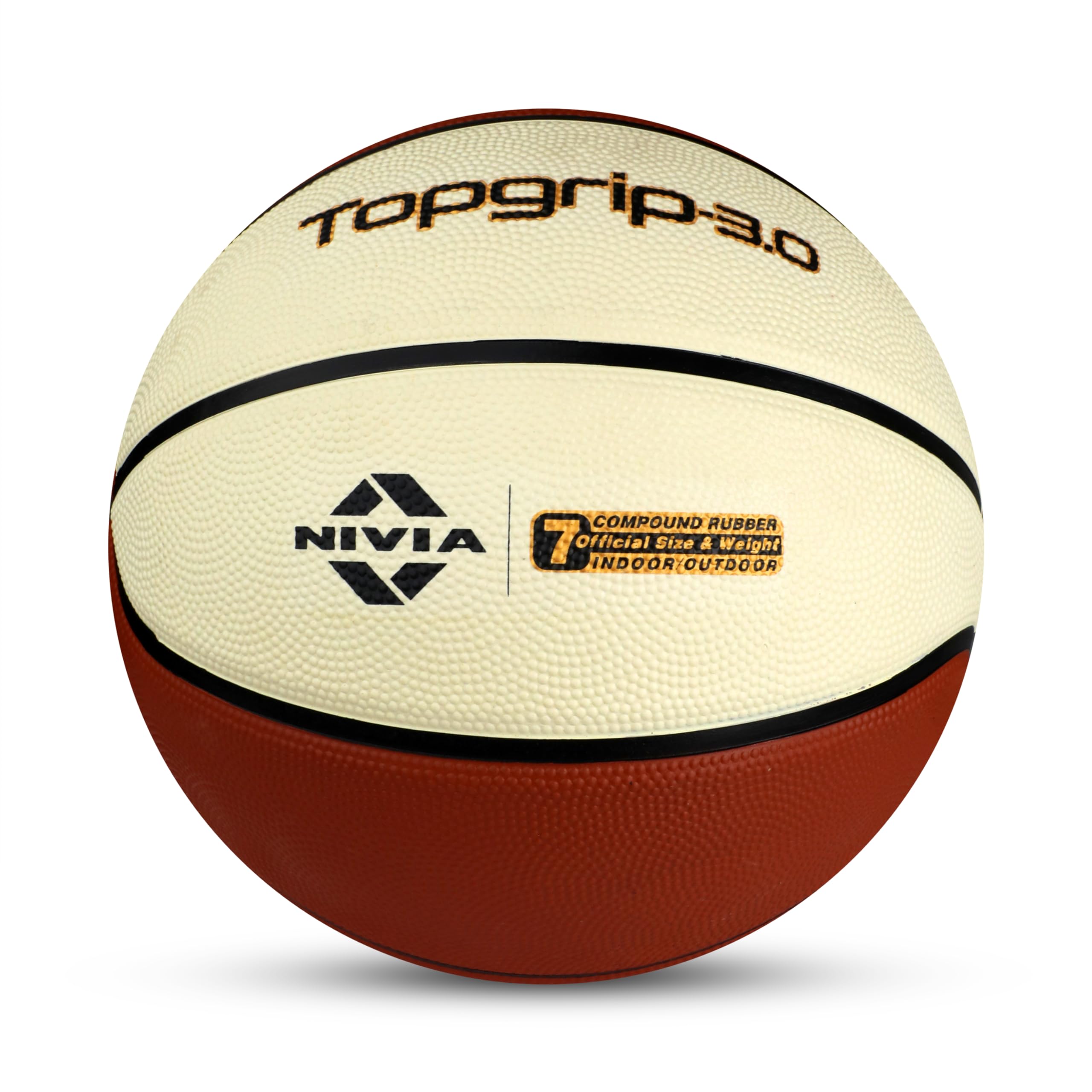 Nivia Top Grip 3.0 Basketball, As per BFI Standard, 8 Panels, Soft Rubber Cover Molded with Pebbled Text, Butyl Threadwounded Bladder, Made for Tournaments, to Play on All Indoor & Outdoor Surfaces 4