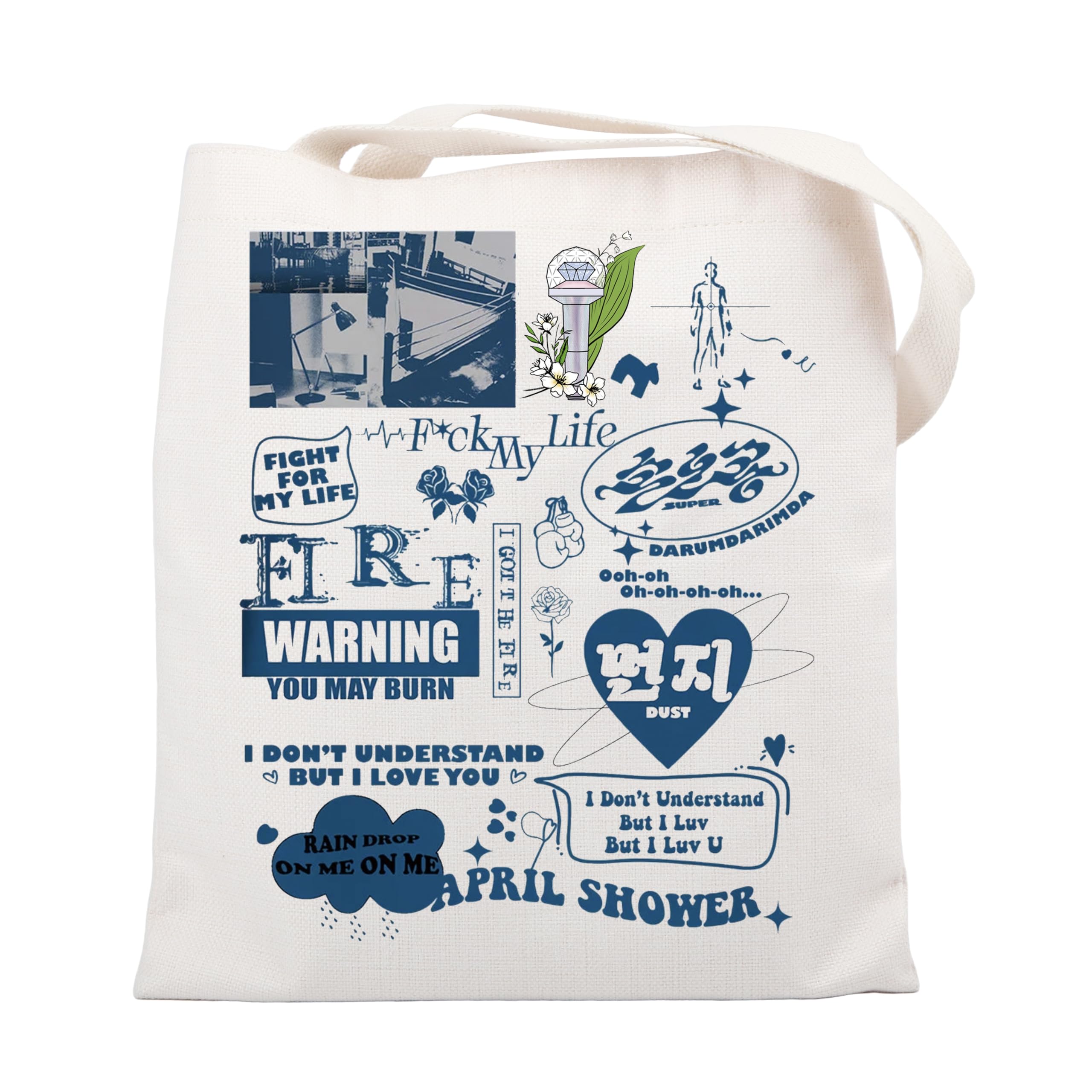 K-pop Seventeen Canvas Shoulder Bag K-Pop Lover Merchandise Music Album Inspired Gift Singer Fans Gift