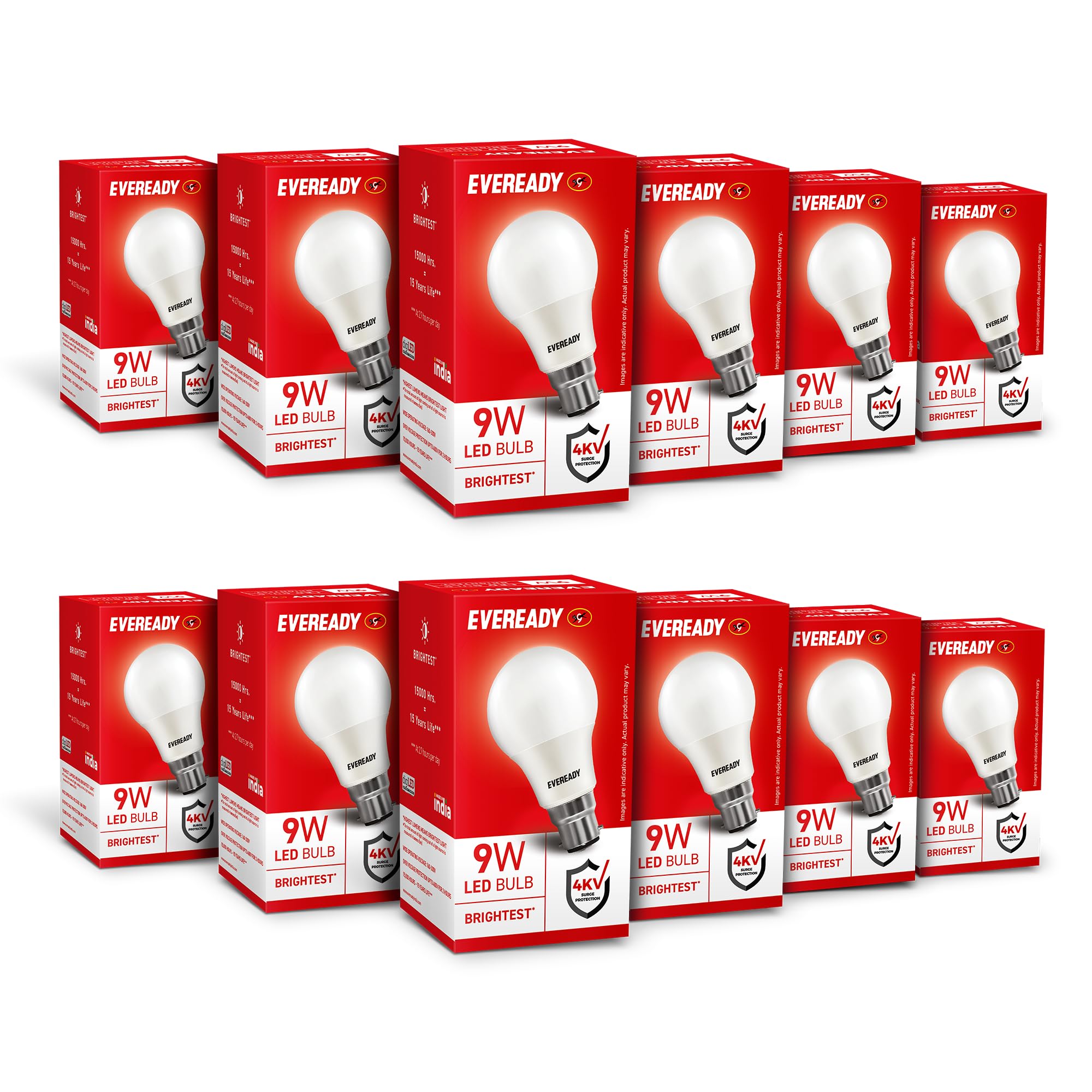 EVEREADY 9W LED Bulb, Cool Day Light (6500K), B22 Base