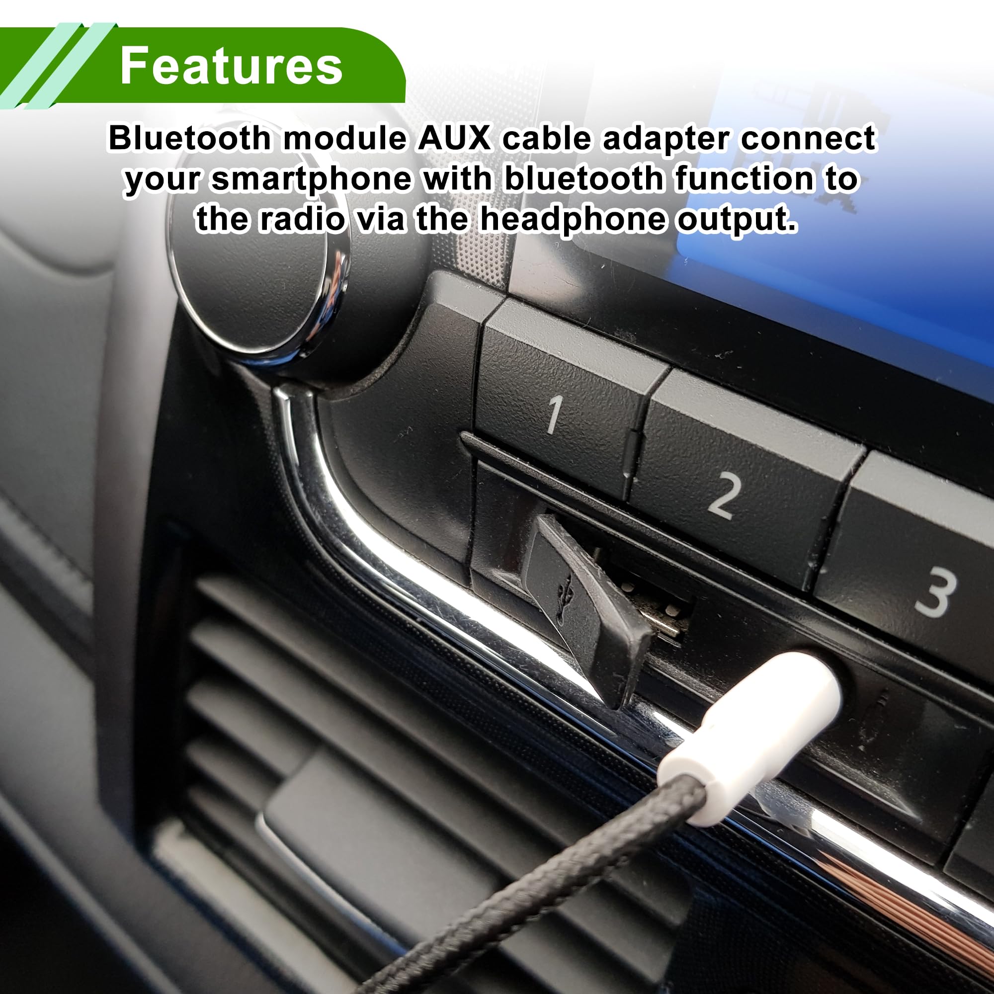 Adaptateur de câble audio auxiliaire stéréo Bluetooth pour HONDA GL1800