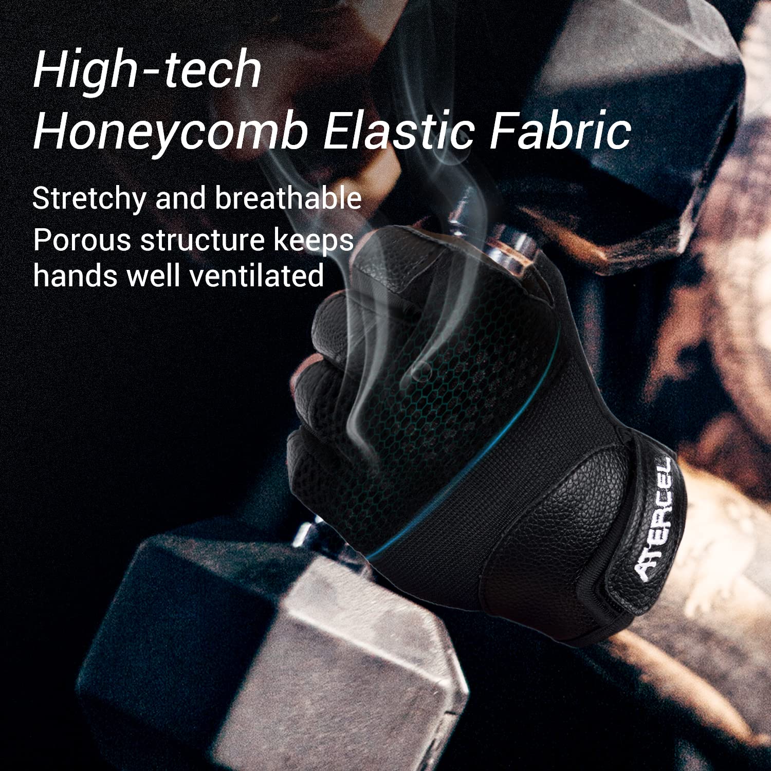 Gants De Fitness Atercel En Cuir – Homme/femme, Paume Renforcée 9 Mm, Respirants