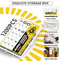 Vista 6 de 1200 arandelas planas de nailon para tornillos, arandelas de plástico negro, M2 M2.5 M3 M4 M5 M6 M8 M10 para uso doméstico y comercial