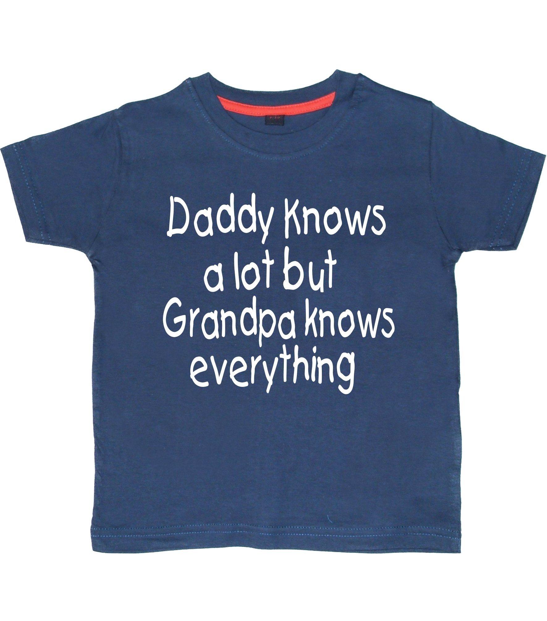 Edward Sinclair Daddy Knows a lot but Grandpa Knows Everything' Navy t-Shirt 1-2 Years