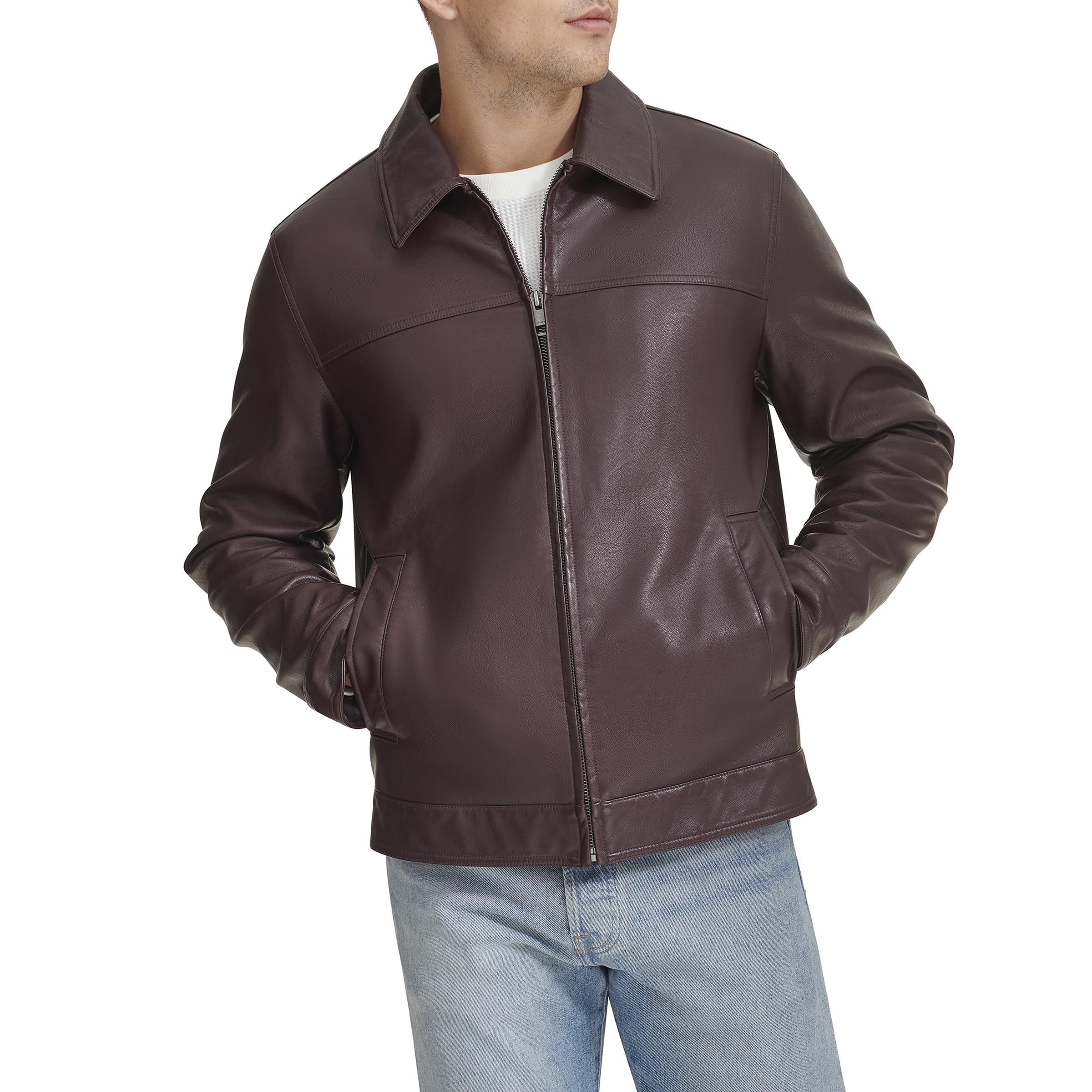 Tommy Hilfiger Tommy Hilfiger Men's Classic Faux Leather Jacket Chaquetas de piel sintética Hombre (Pack de 1)