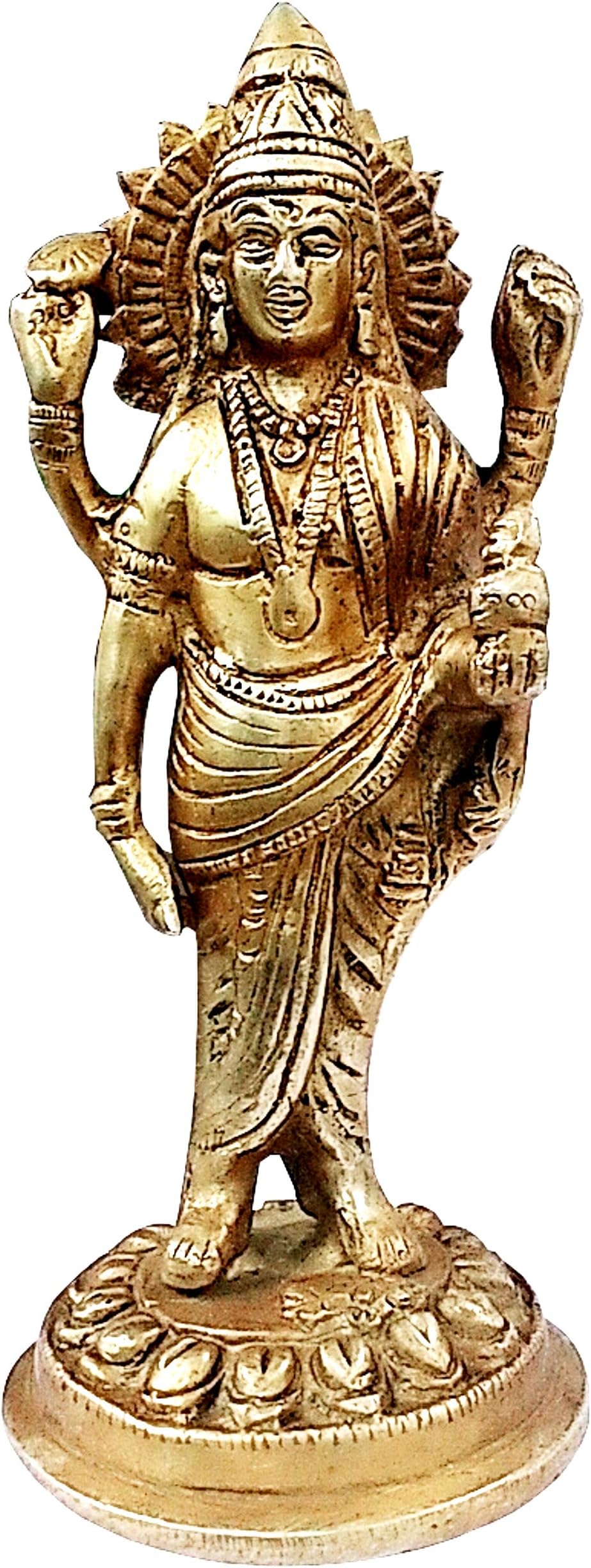 PurpledipBrass Statue Dhanvantari, The God of Ayurveda Healing(11737)