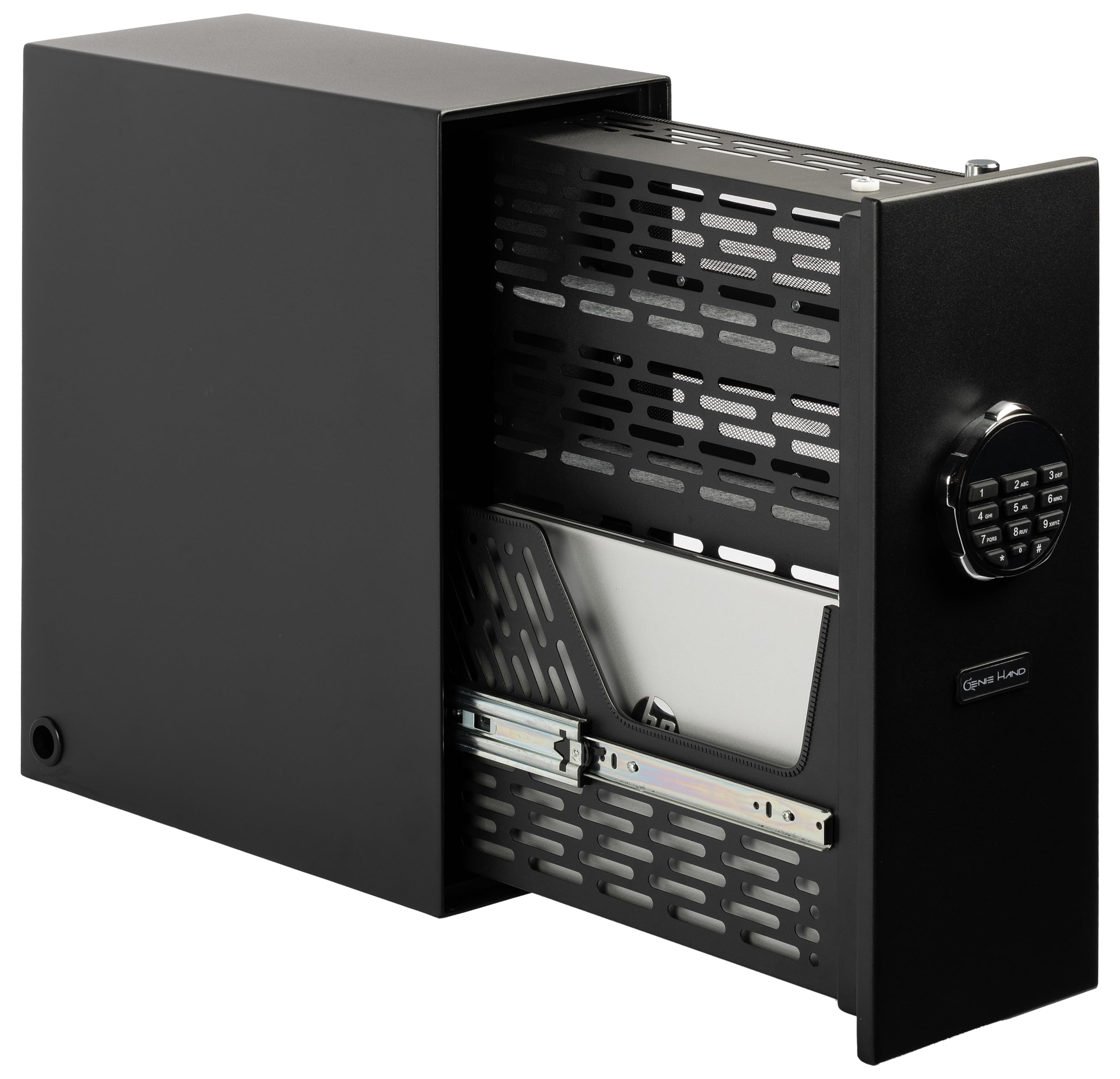 Genie Hand | Cassaforte Elettronica per Hotel, Residenze per Studenti e Ospedali con Alloggiamento per Computer Portatile fino a 17"- Serratura B-Class - Sistema Anti Bounce