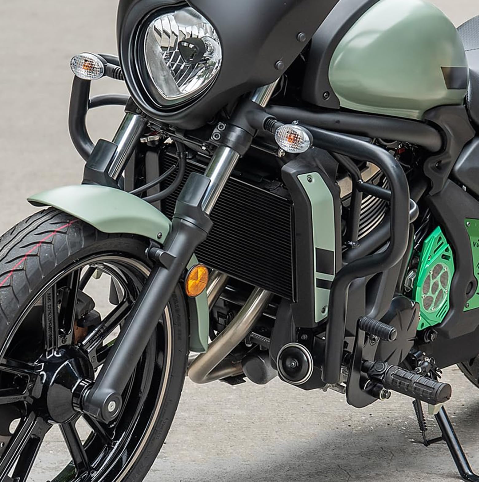 Sturzbügel Motorschutz für Vulcan S 650 VN650 2015-2024 2025 2026 Sturzschutz Stoßfänger Seitenrahmen Fallschutz, Schwarz