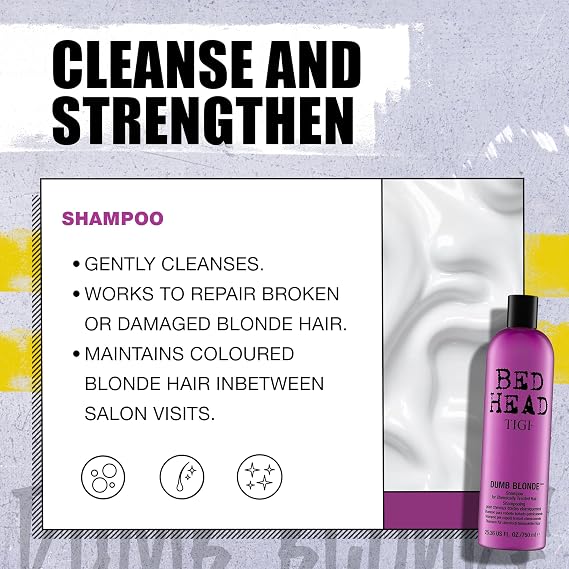 Bed Head by TIGI Dumb Blonde Shampoo, 750ml