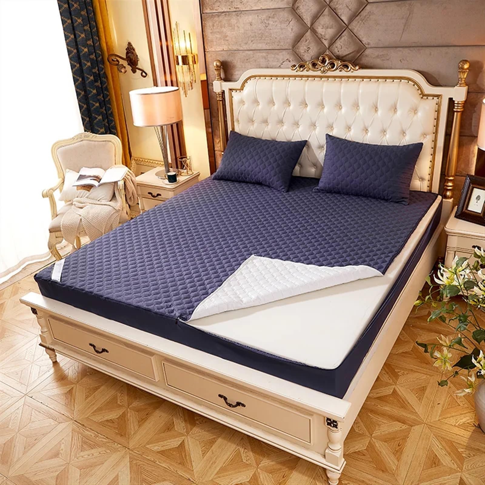 Protector Colchon Impermeable Funda de colchón Impermeable Tipo Cremallera for Cama